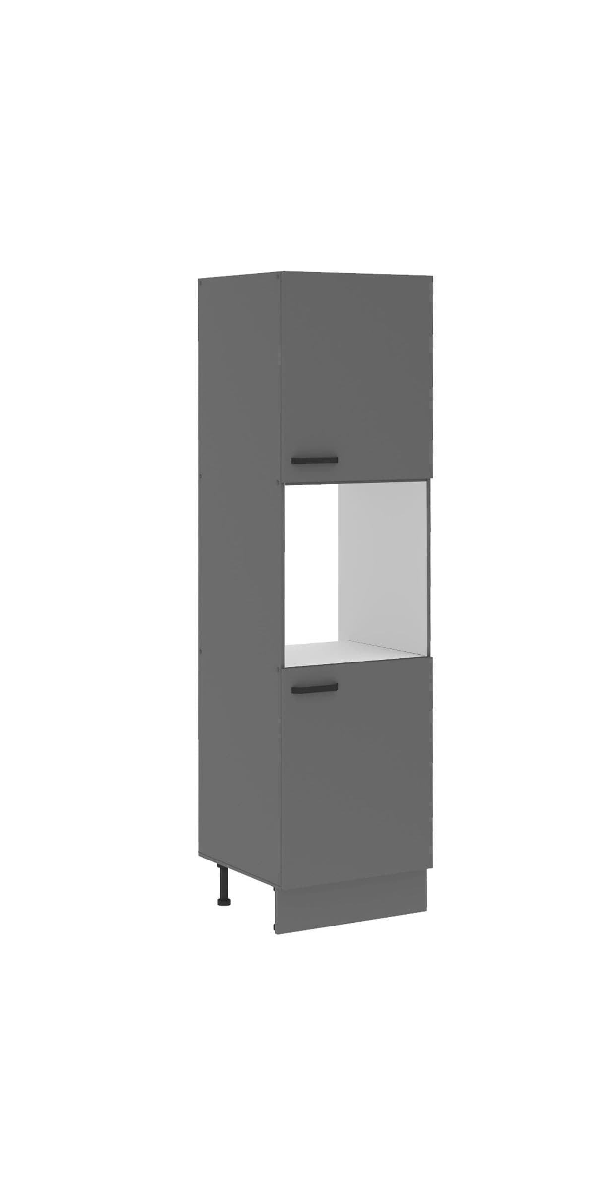 K&uuml;che NESSA Hochschrank 60 cm Anthrazit K&uuml;chenzeile K&uuml;chenblock Einbauk&uuml;che 