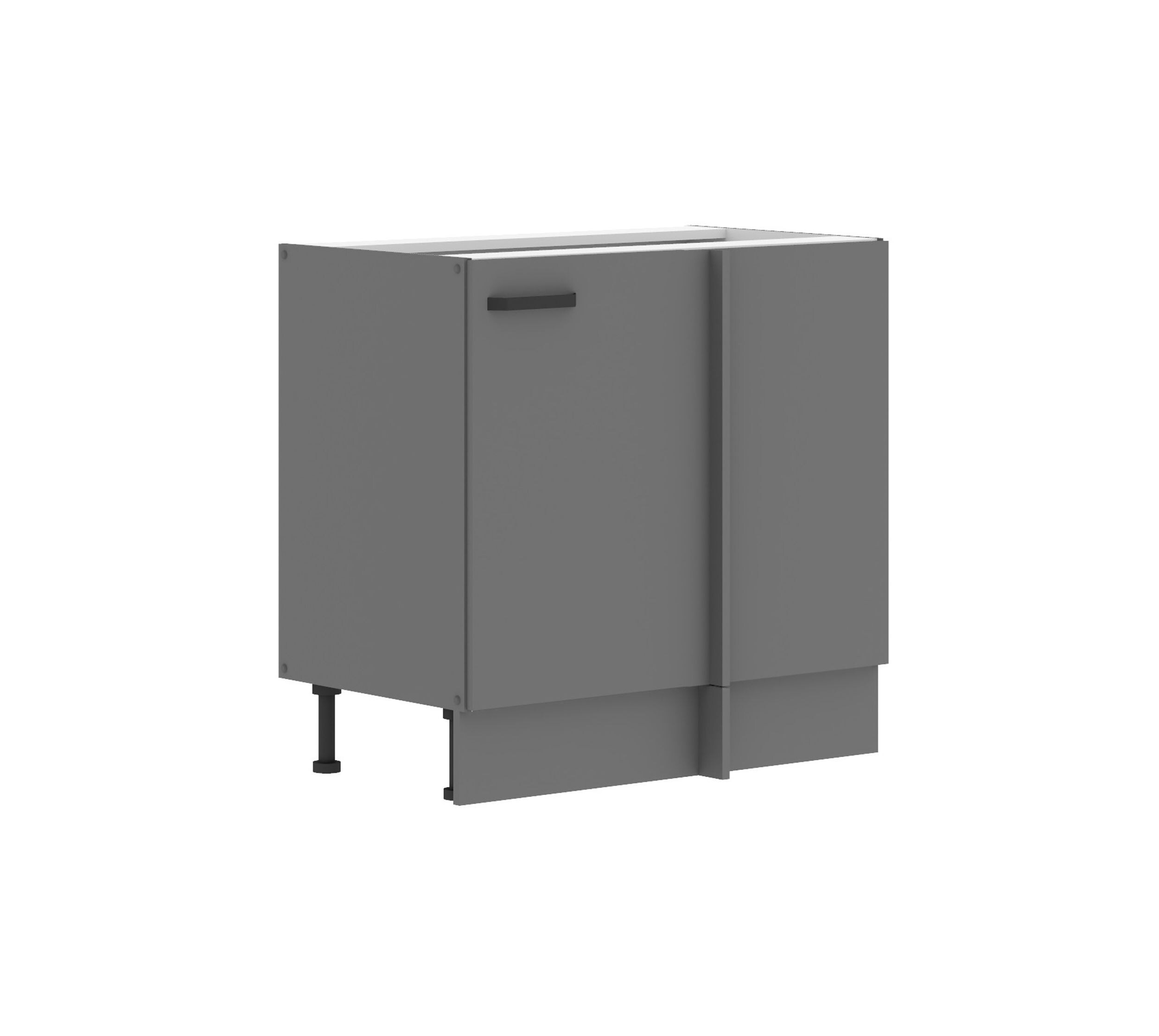 K&uuml;che NESSA Eckunterschrank 105 cm Anthrazit K&uuml;chenzeile K&uuml;chenblock Einbauk&uuml;che 