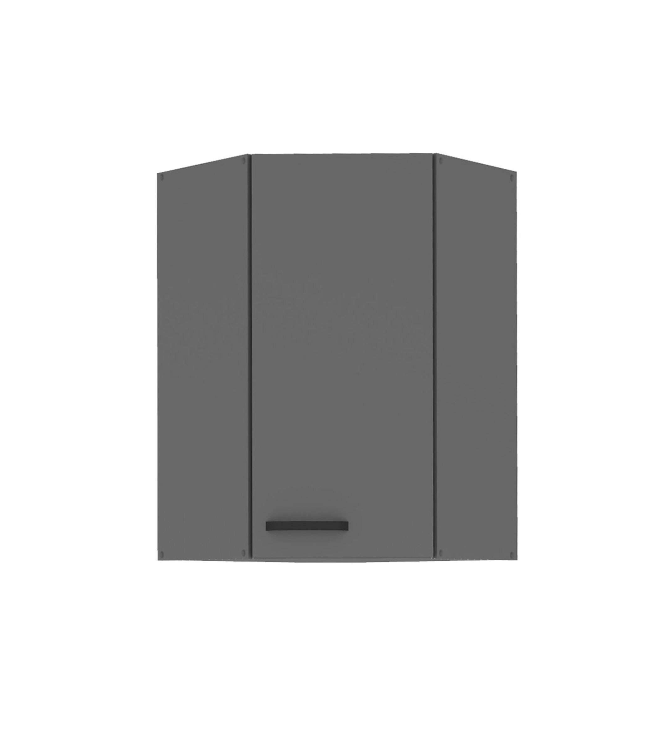 K&uuml;che NESSA Eckh&auml;ngeschrank 60X60 Anthrazit K&uuml;chenzeile K&uuml;chenblock Einbauk&uuml;che 