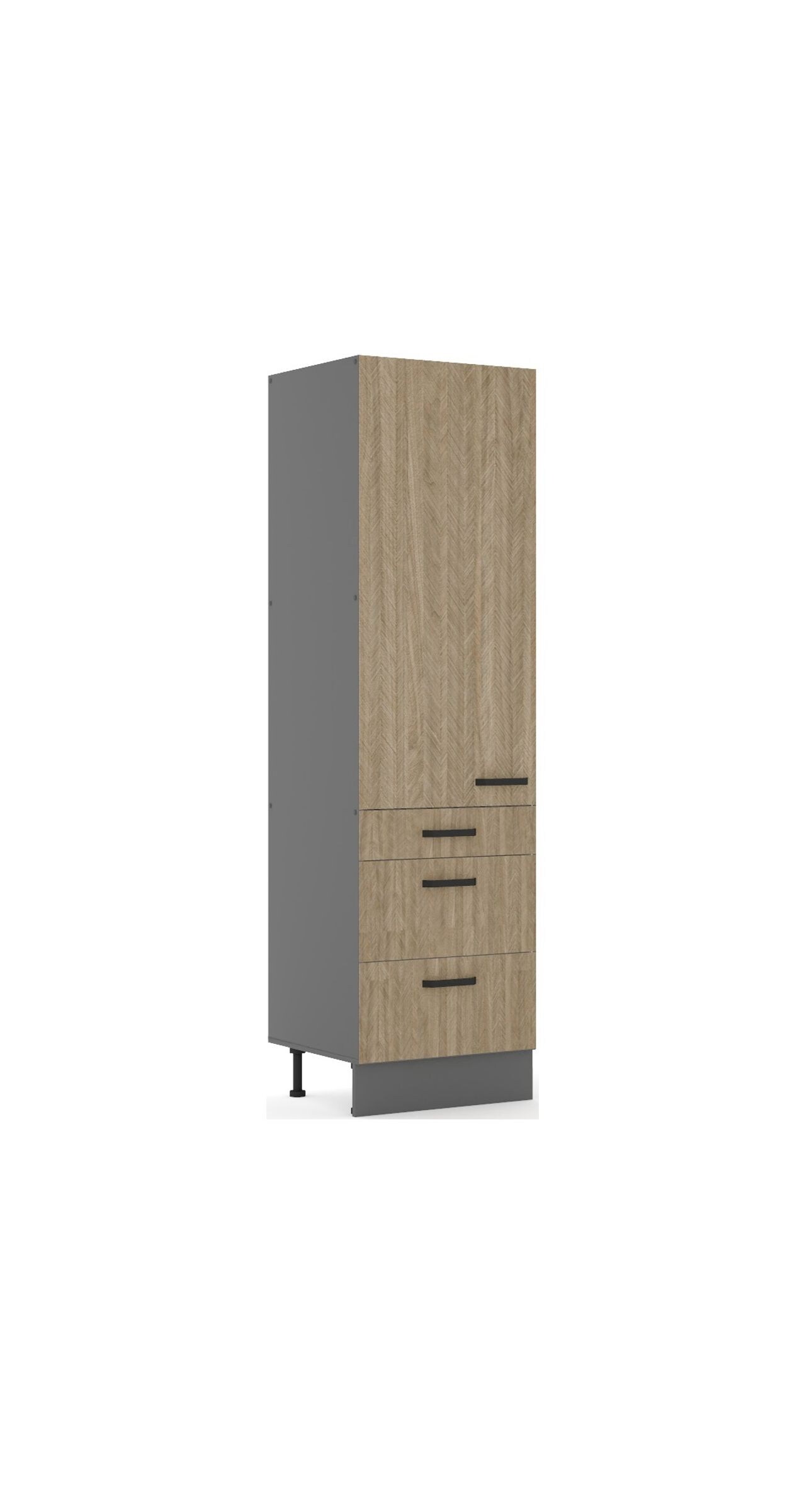 K&uuml;che SCANDI Hochschrank 60 cm Fischgr&auml;t K&uuml;chenzeile K&uuml;chenblock Einbauk&uuml;che 