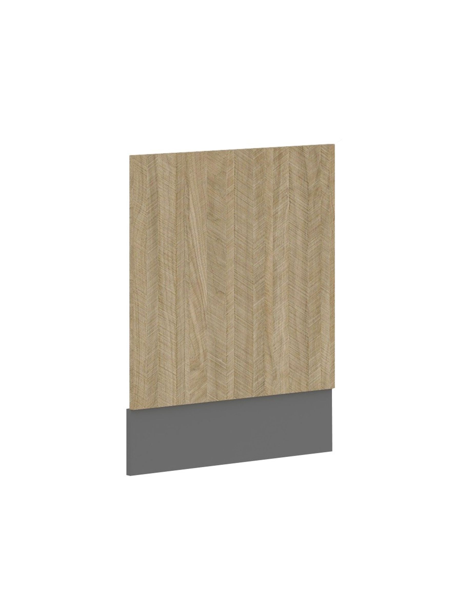 Frontblende f&uuml;r integrierten Geschirrsp&uuml;ler 60 cm K&uuml;che SCANDI Fischgr&auml;t Optik 