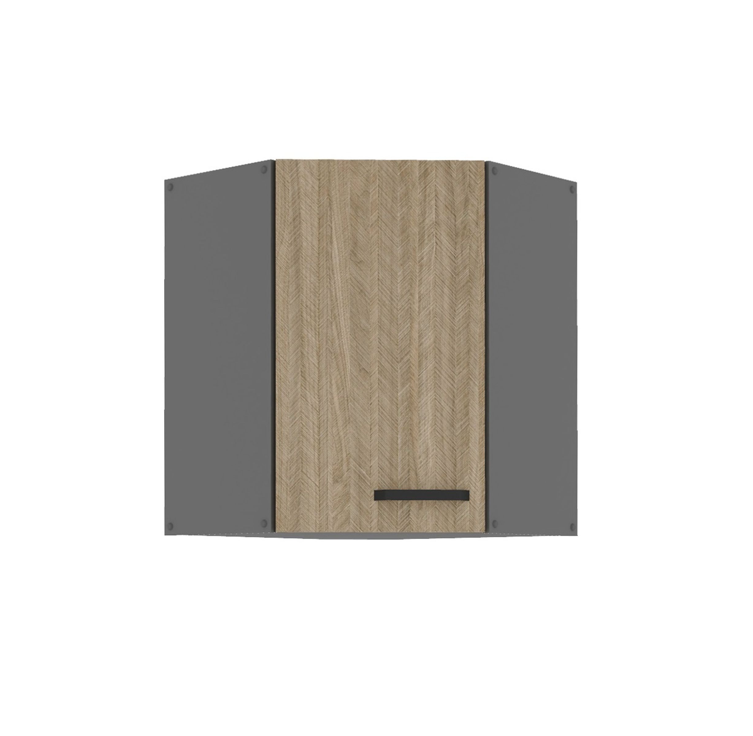 K&uuml;che SCANDI Eckh&auml;ngeschrank 60X60 Fischgr&auml;t K&uuml;chenzeile K&uuml;chenblock Einbauk&uuml;che 