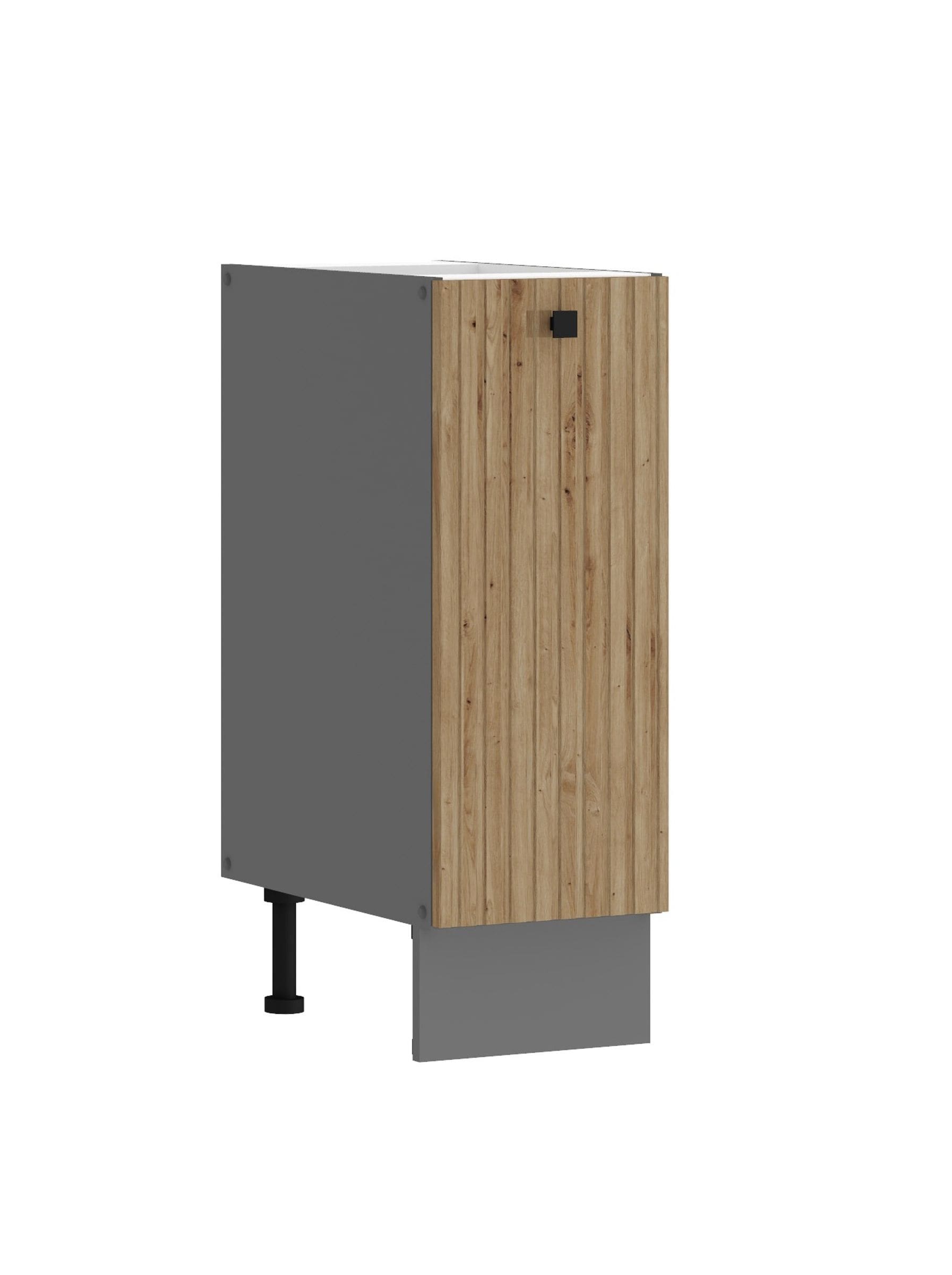 K&uuml;che AVA Artisan Unterschrank 30 cm Schrankauszug Lamellenoptik K&uuml;chenzeile 