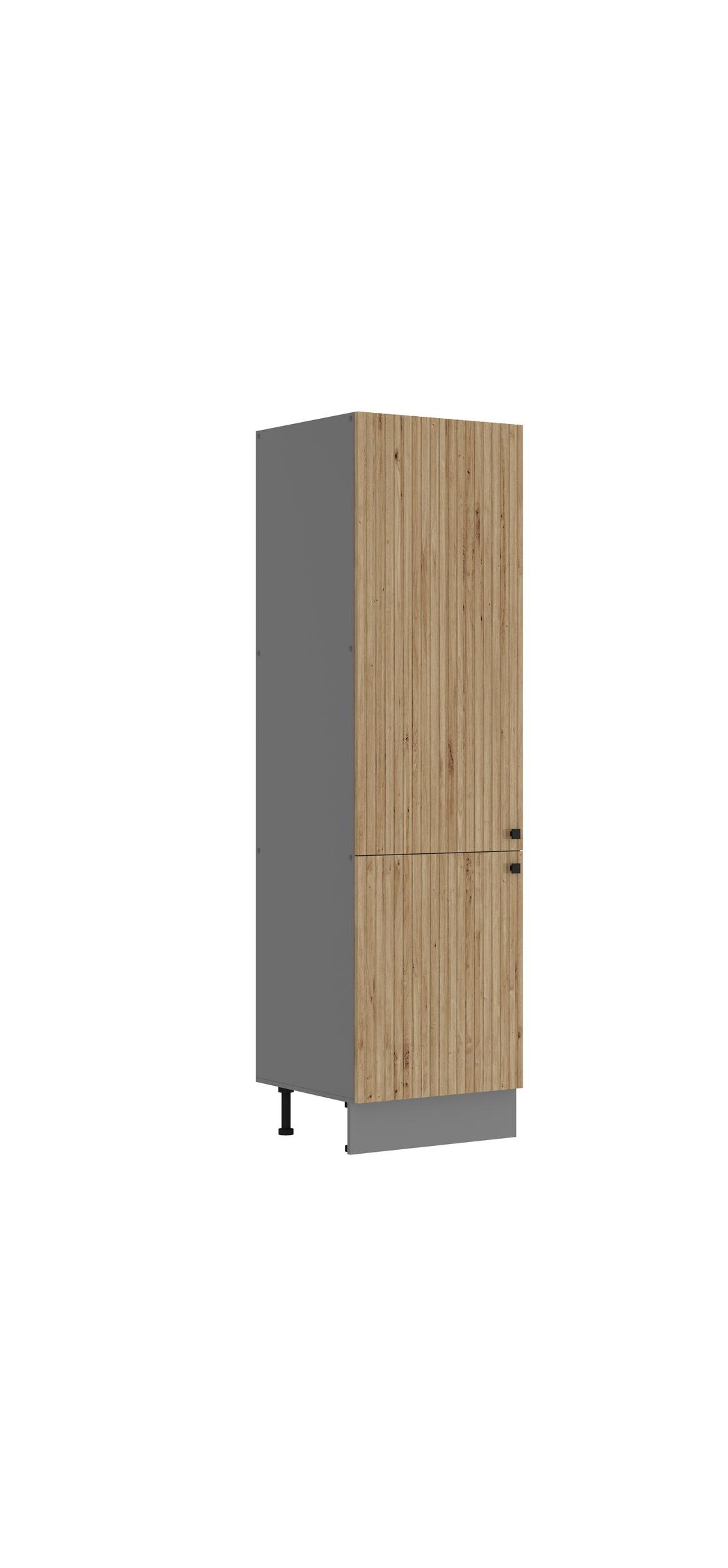 K&uuml;che AVA Artisan Hochschrank 60 cm Lamellenoptik K&uuml;chenzeile Einbauk&uuml;che 