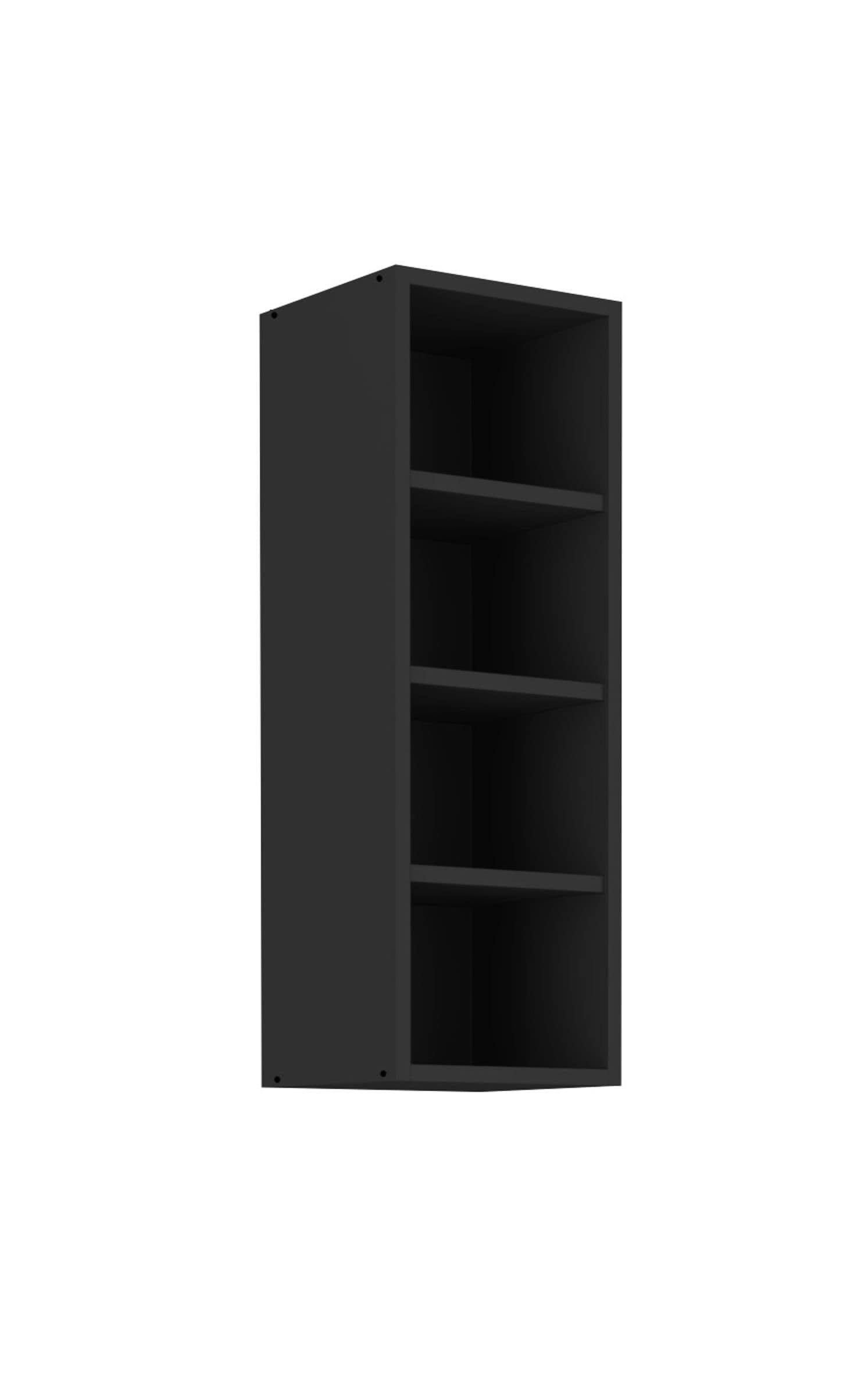 H&auml;ngeschrank Regal 30 cm Schwarz matt K&uuml;chenzeile K&uuml;che SIENA / MONZA / ARONA 