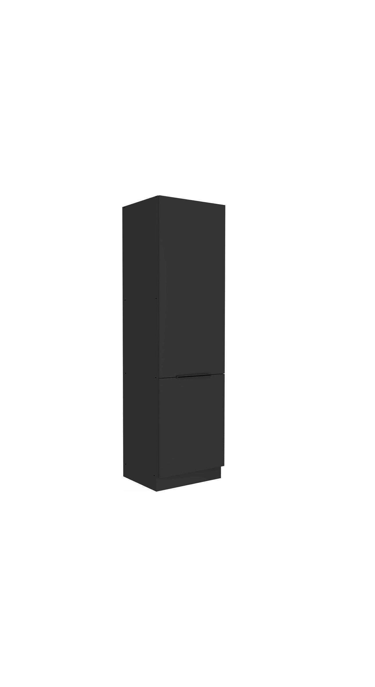 K&uuml;chen Hochschrank 60 cm SIENA Schwarz K&uuml;chenzeile K&uuml;chenblock K&uuml;che Einbauk&uuml;che 