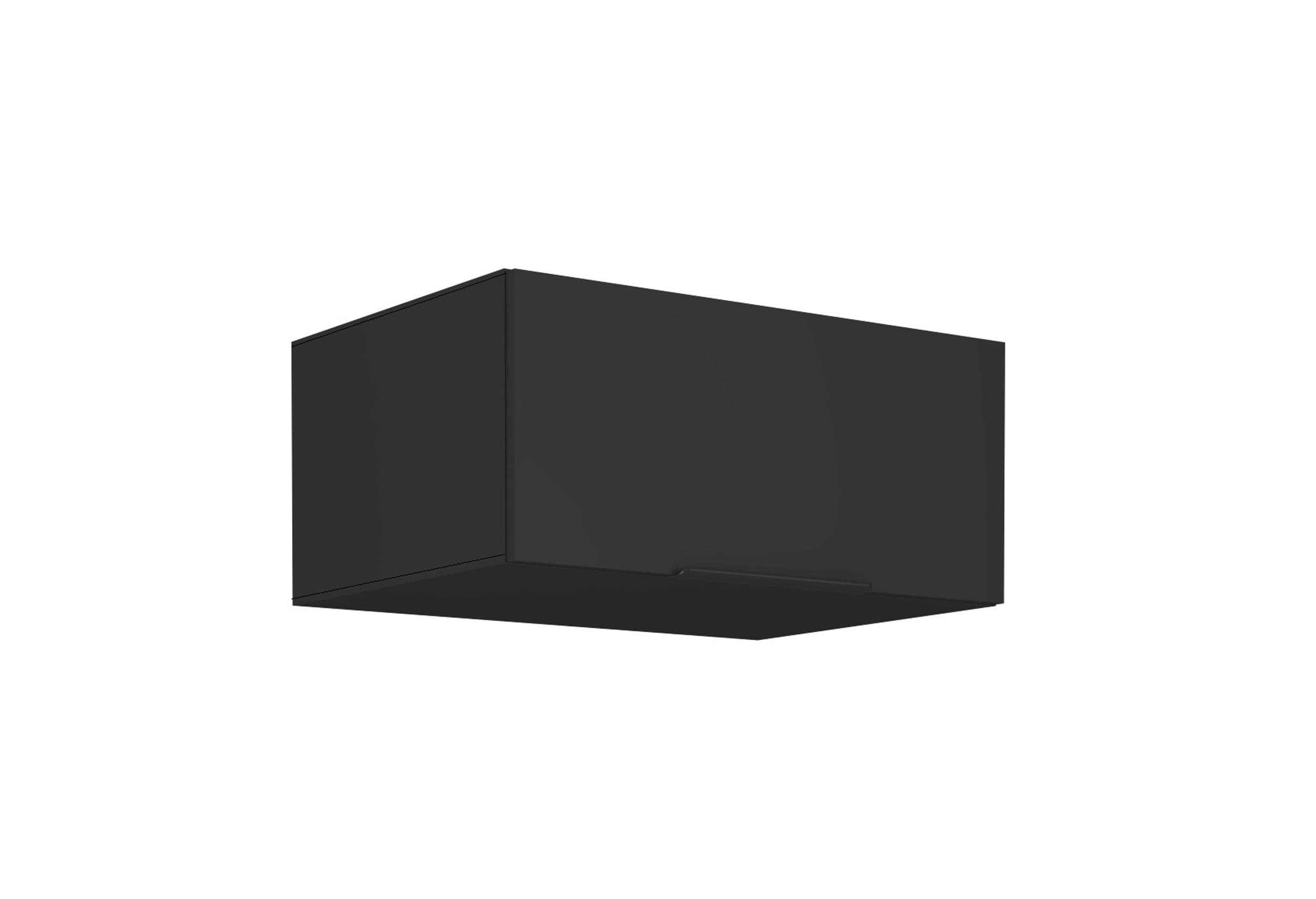 Aufsatzschrank Hochschrank 80 cm SIENA Schwarz K&uuml;chenzeile K&uuml;chenblock K&uuml;che 