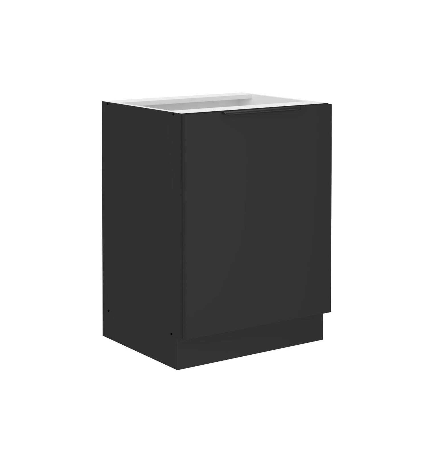 Küchen Unterschrank 60 cm SIENA Schwarz Küche Küchenzeile Küchenblock