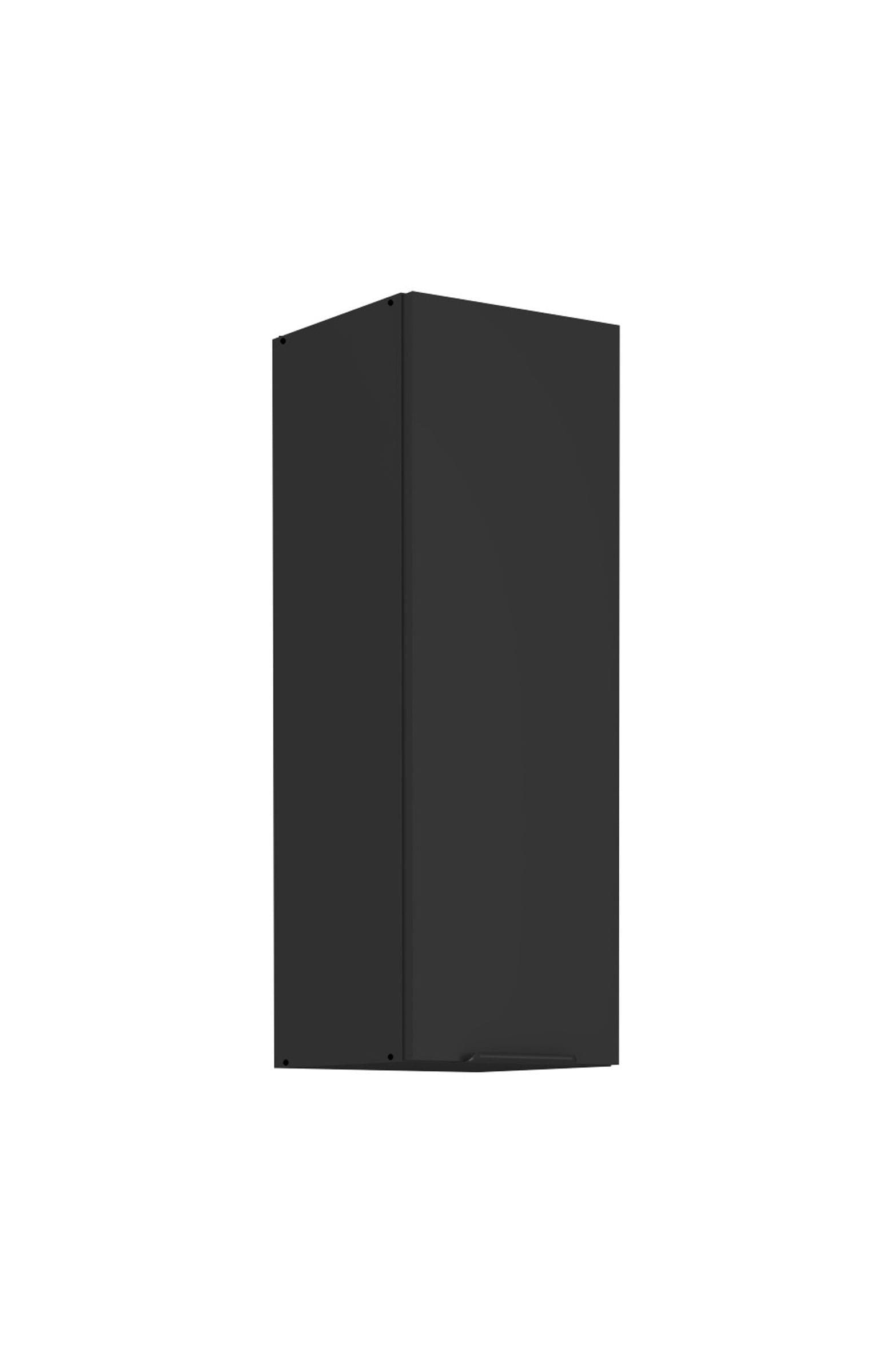 K&uuml;chen H&auml;ngeschrank 30 cm SIENA Schwarz K&uuml;che K&uuml;chenzeile K&uuml;chenblock 90 cm hoch 