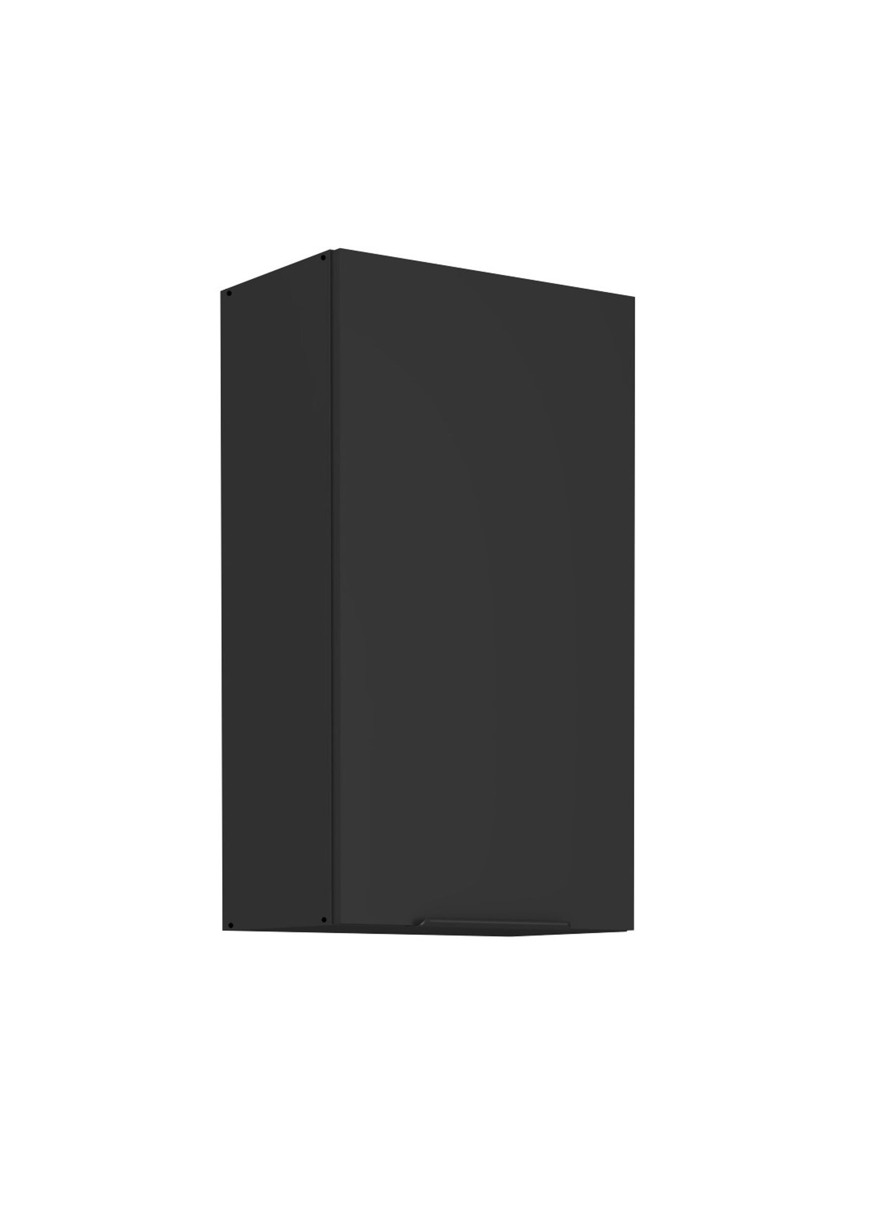 K&uuml;chen H&auml;ngeschrank 50 cm SIENA Schwarz K&uuml;che K&uuml;chenzeile K&uuml;chenblock 90 cm hoch 