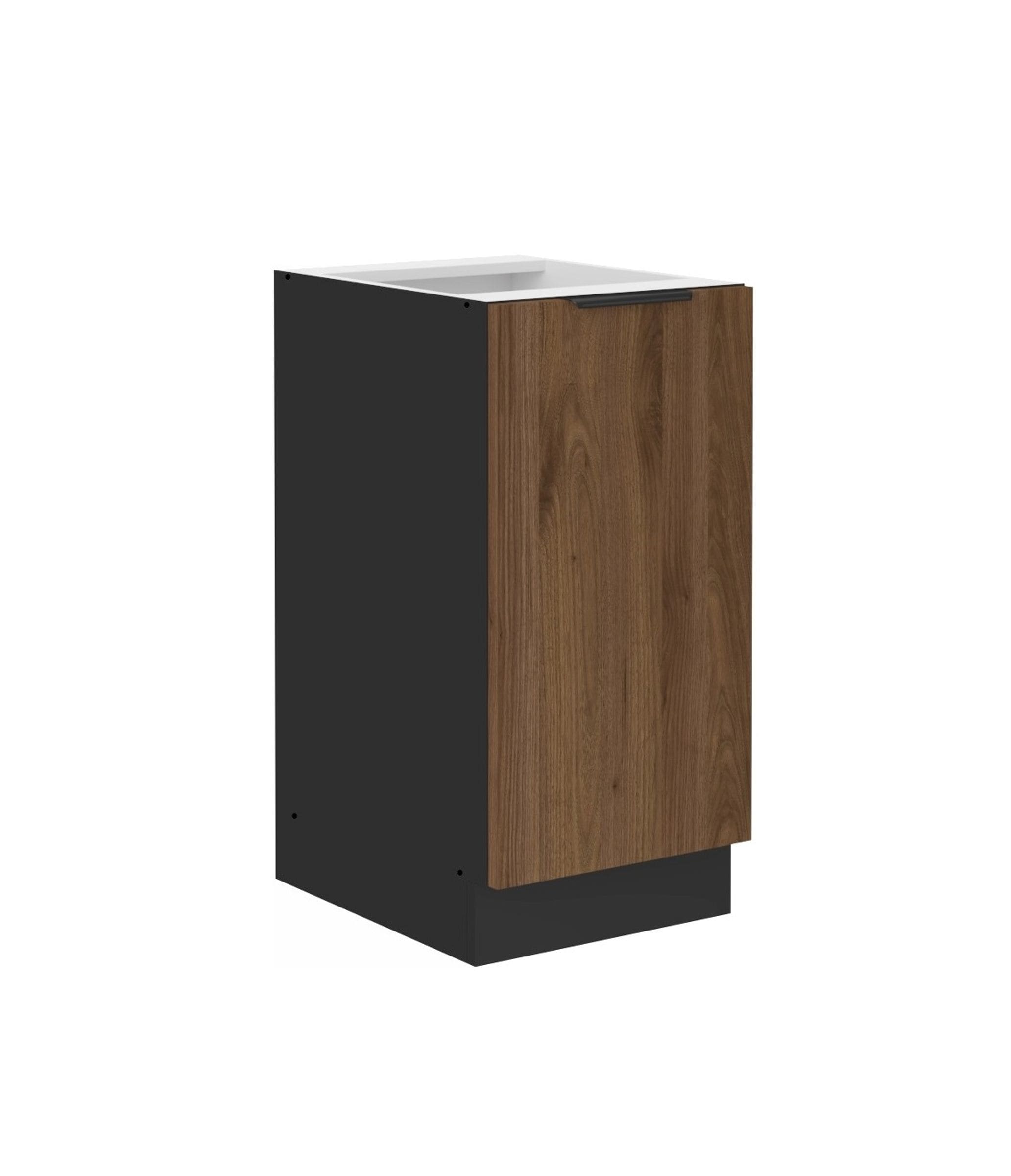 K&uuml;chen Unterschrank 40 cm K&uuml;che MONZA Okapi Nu&szlig;baum K&uuml;chenzeile K&uuml;chenblock 