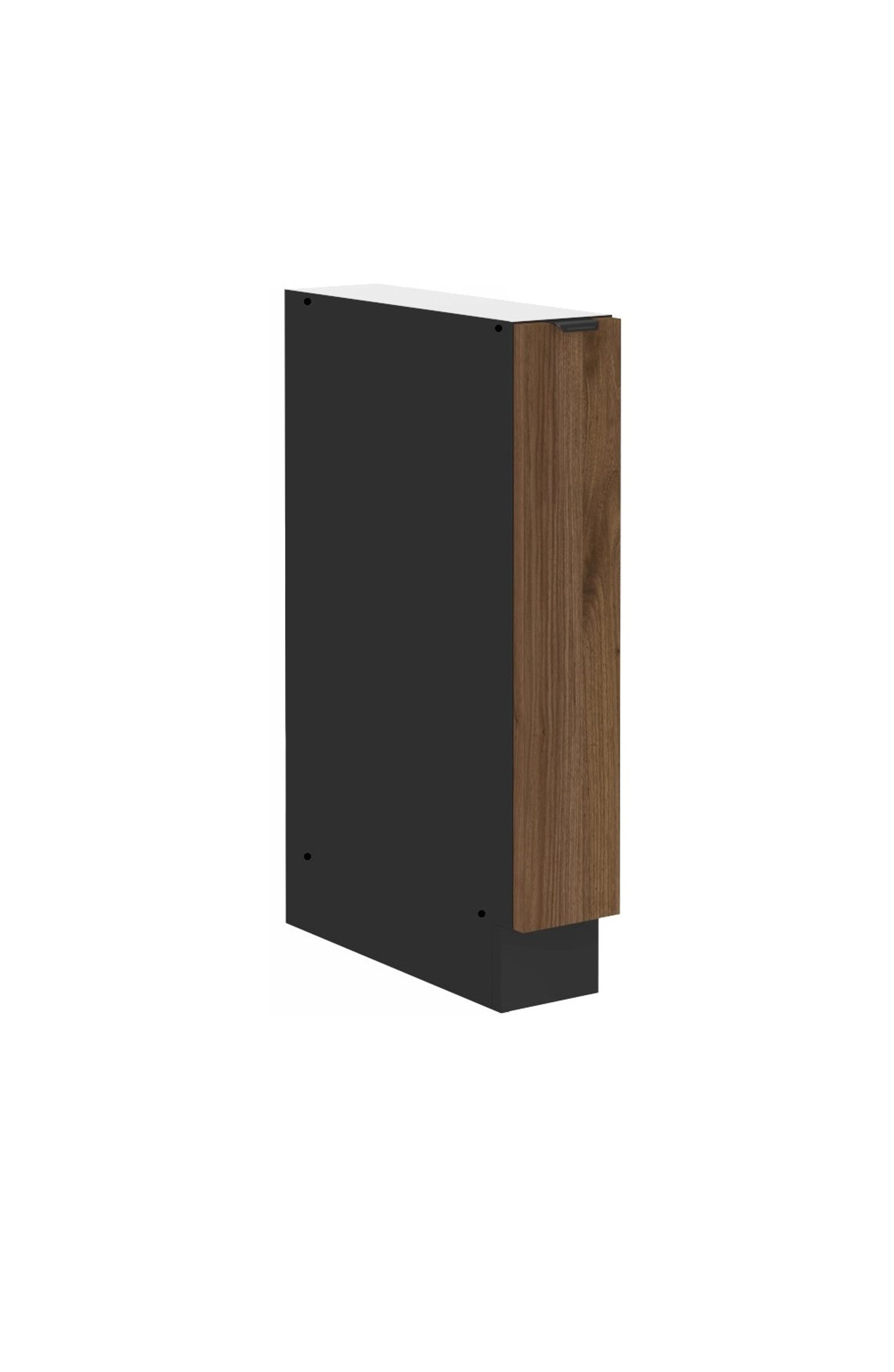 K&uuml;chen Unterschrank Schrankauszug 15 cm K&uuml;che MONZA Okapi Nu&szlig;baum K&uuml;chenzeile 