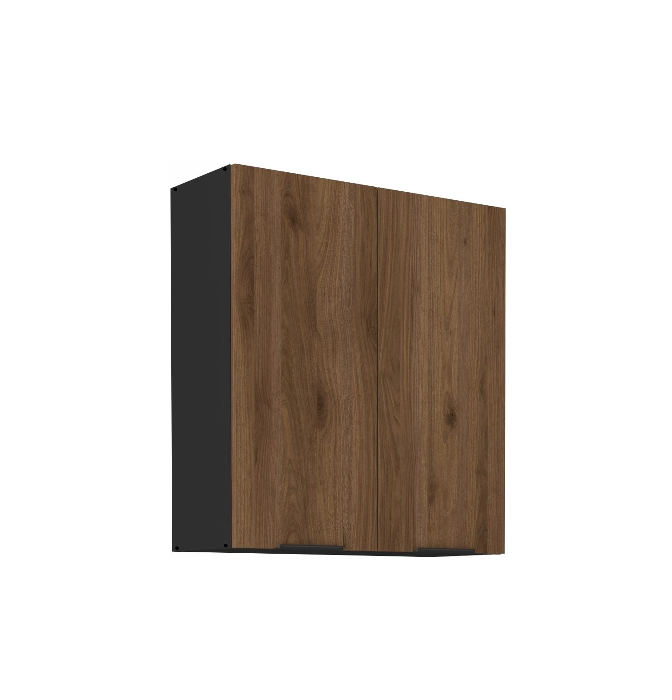 K&uuml;chen H&auml;ngeschrank 80 cm MONZA Okapi Nu&szlig;baum K&uuml;che K&uuml;chenzeile 90 cm hoch 