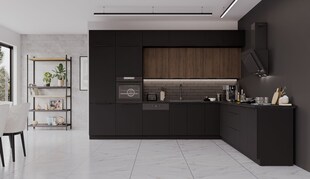 Winkelküche SIENA + MONZA 350x290 cm Küchenzeile Eckküche Küche XL Stauraum 