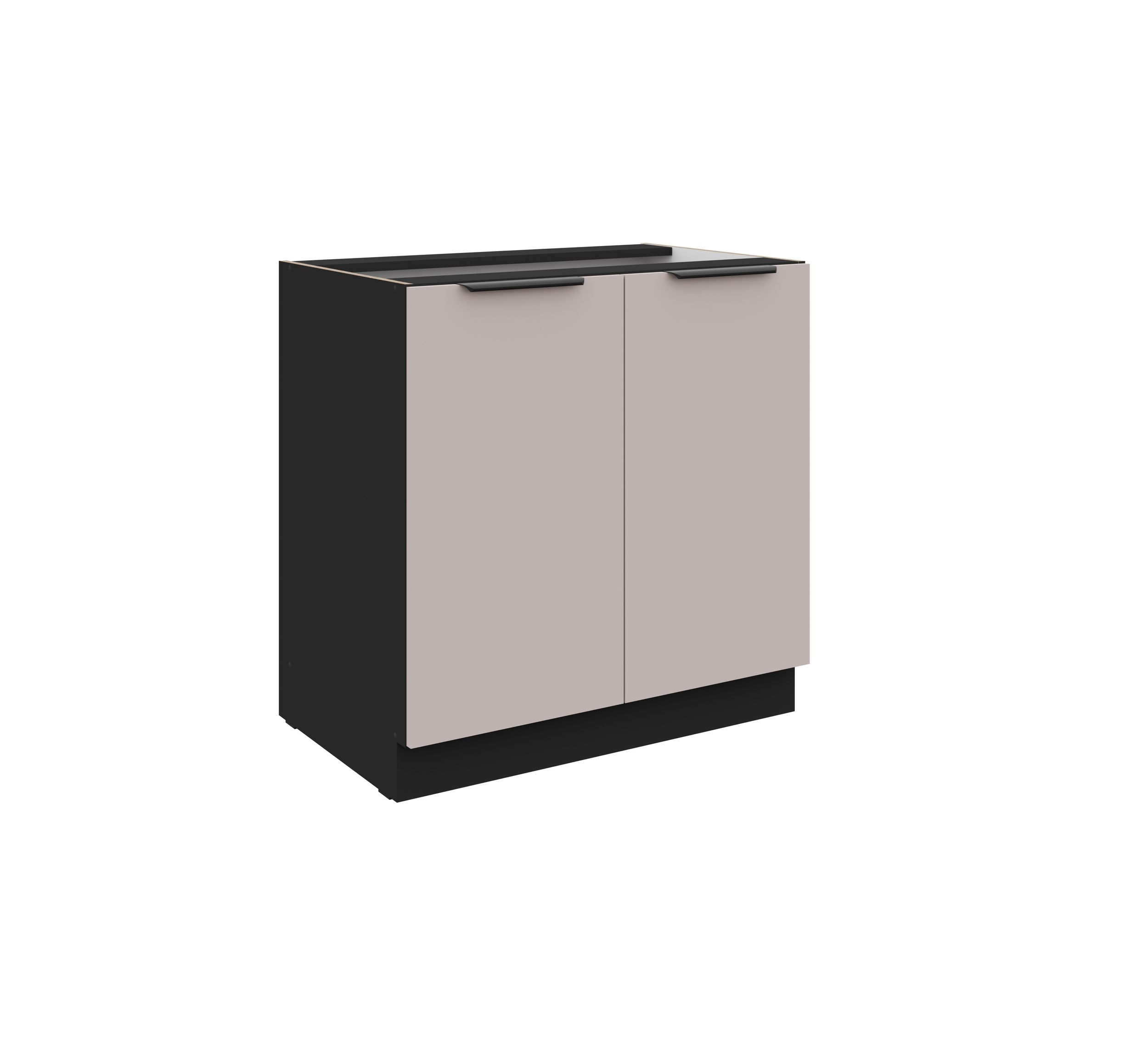 K&uuml;chen Unterschrank 80 cm K&uuml;che ARONA Kaschmir beige K&uuml;chenzeile K&uuml;chenblock 