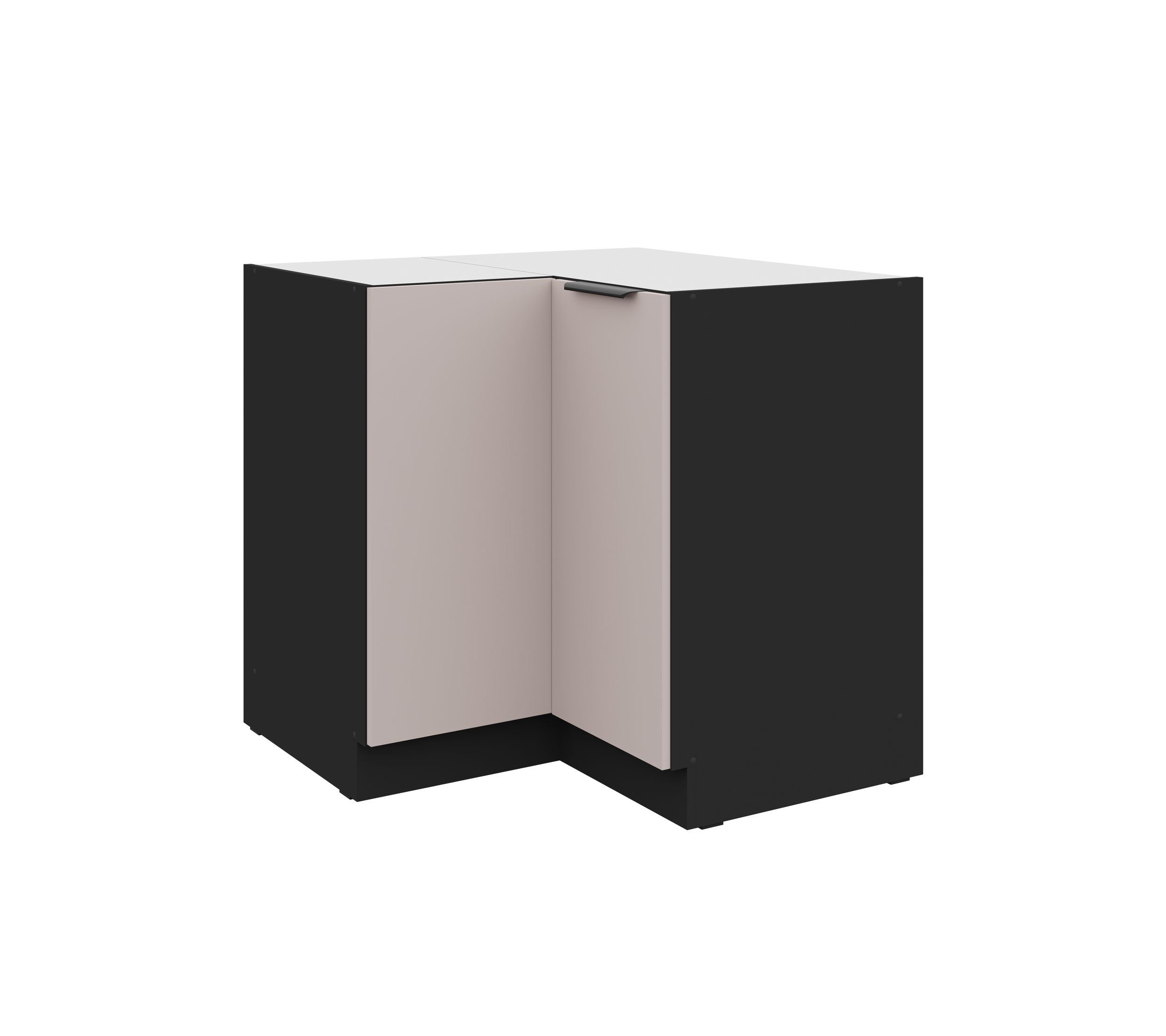 K&uuml;chen Eckunterschrank 90x90 cm K&uuml;che ARONA Kaschmir beige K&uuml;chenzeile 