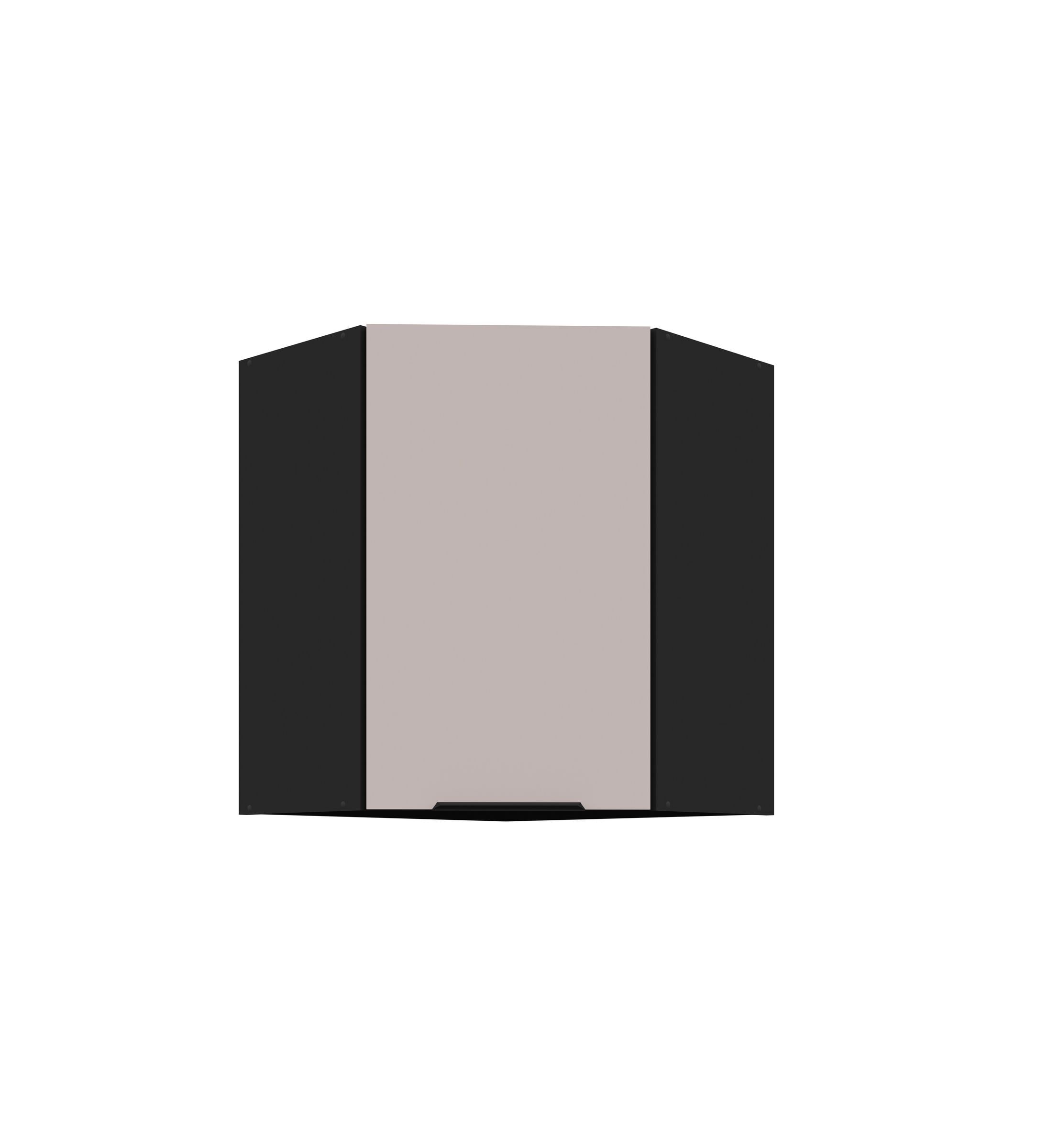 K&uuml;chen Eckh&auml;ngeschrank 60x60 cm K&uuml;che ARONA Kaschmir beige K&uuml;chenzeile 