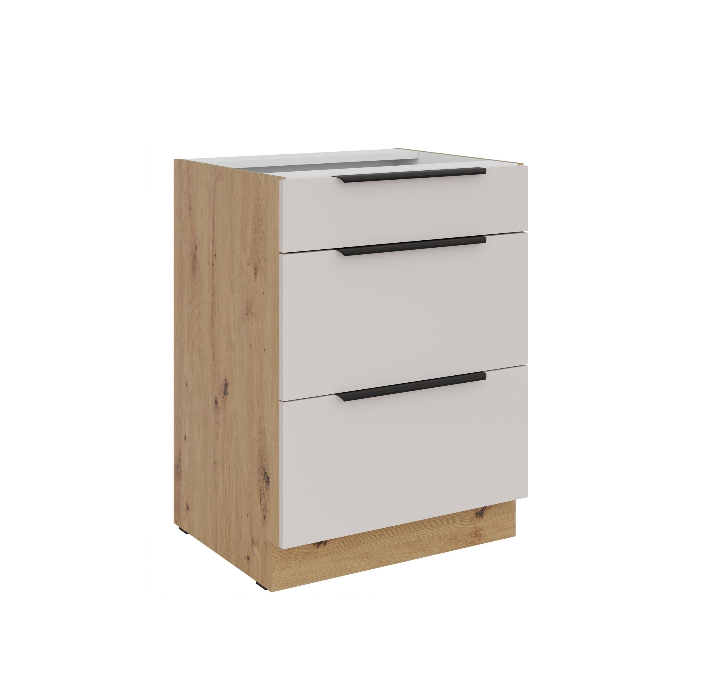 K&uuml;chen Unterschrank 60 cm K&uuml;che SOLANO Kaschmir beige Soft-Close K&uuml;chenzeile 