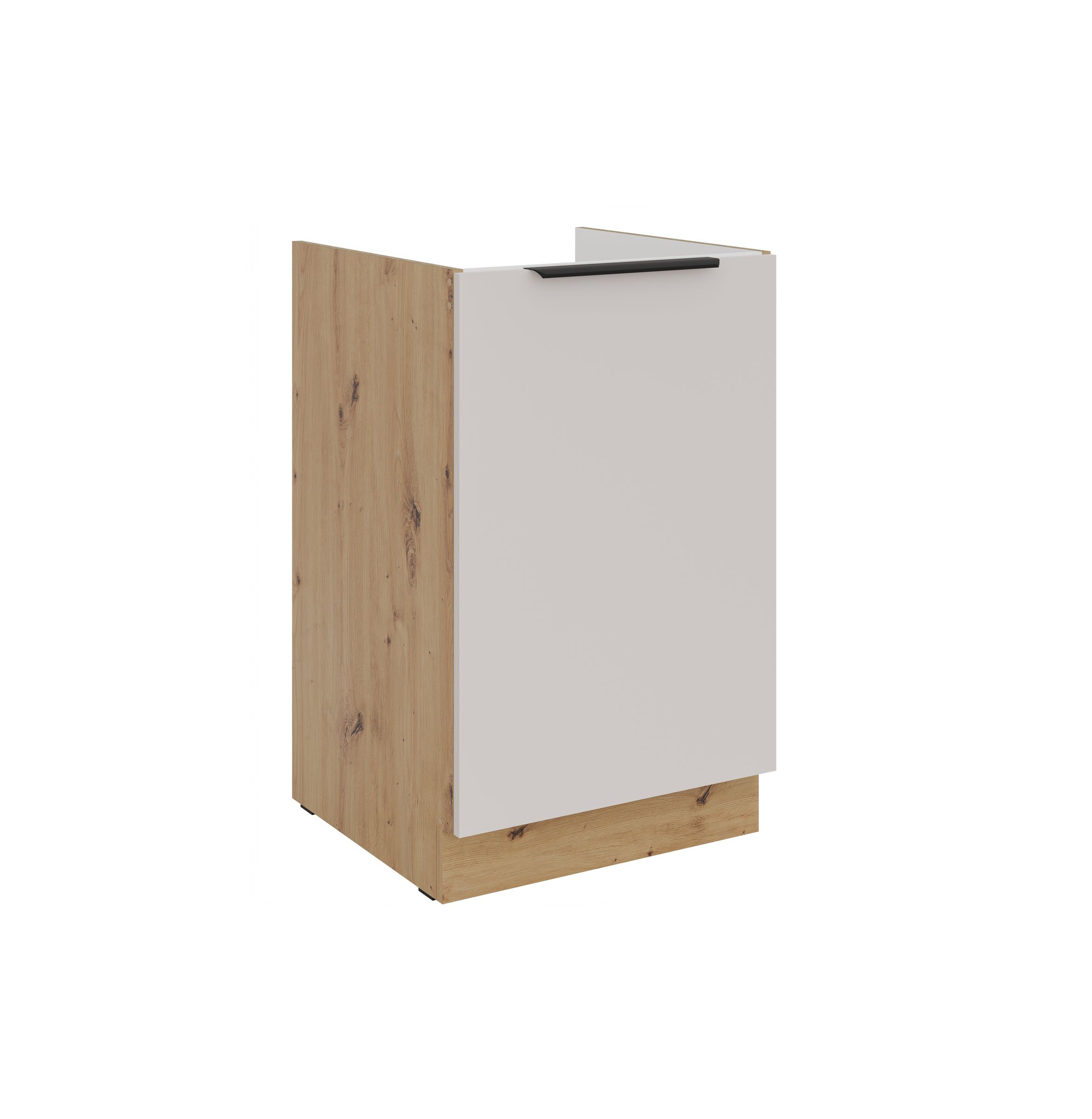 K&uuml;chen Sp&uuml;lenunterschrank 50 cm K&uuml;che SOLANO Kaschmir beige Schwarz K&uuml;chenzeile 