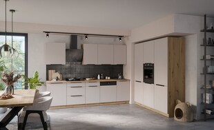 Küche SOLANO 280 + 180cm Küchenzeile Küchenblock Einbauküche Kaschmir beige matt 