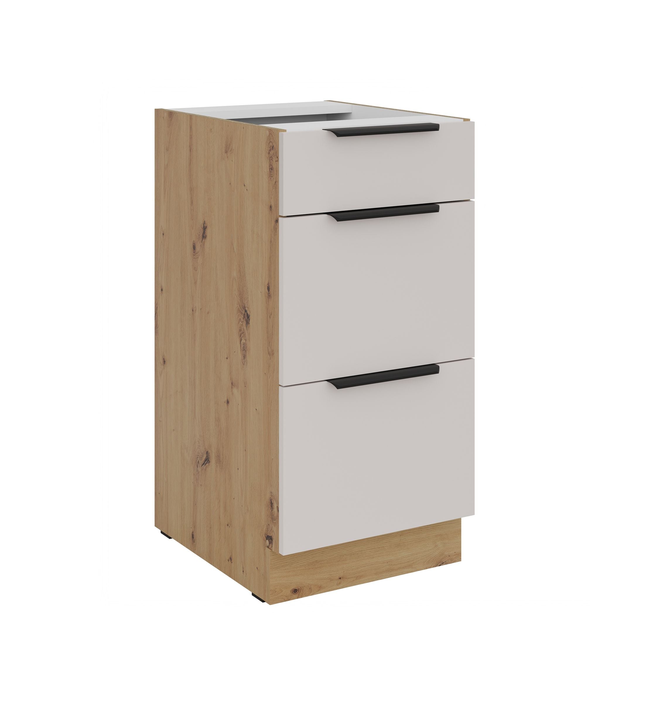 K&uuml;chen Unterschrank 40 cm K&uuml;che SOLANO Kaschmir beige Soft-Close K&uuml;chenzeile 