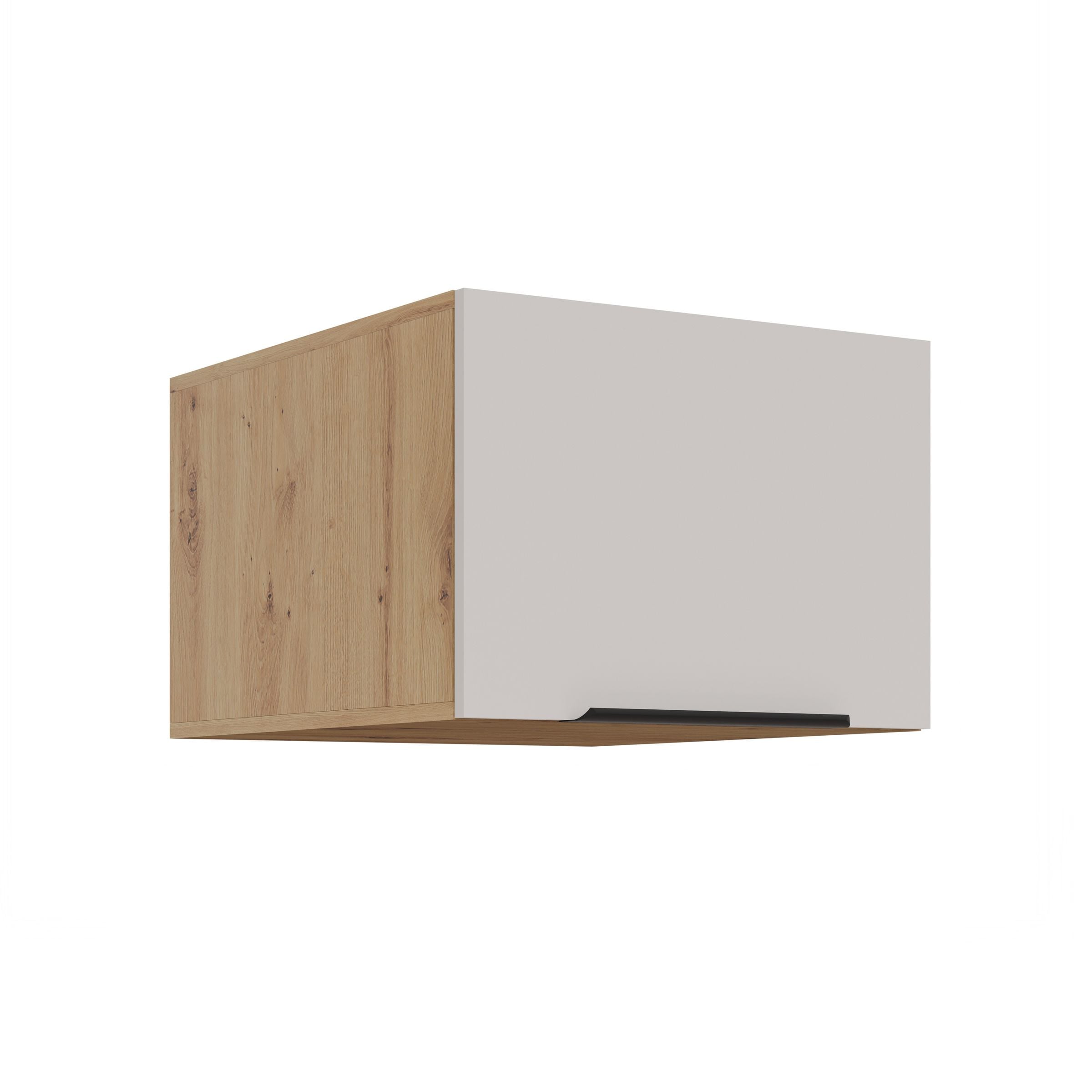 Aufsatzschrank Hochschrank 50 cm K&uuml;che SOLANO Kaschmir beige K&uuml;chenzeile 
