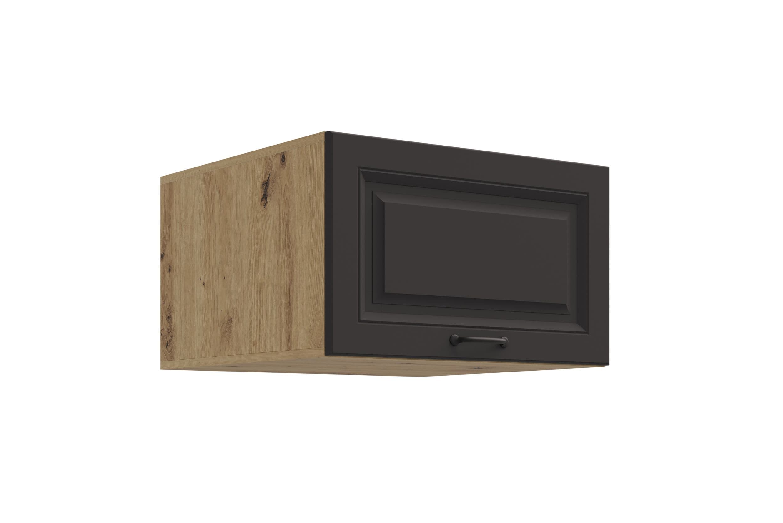 Aufsatzschrank Hochschrank 60 cm STILO Grau K&uuml;chenzeile K&uuml;chenblock K&uuml;che 