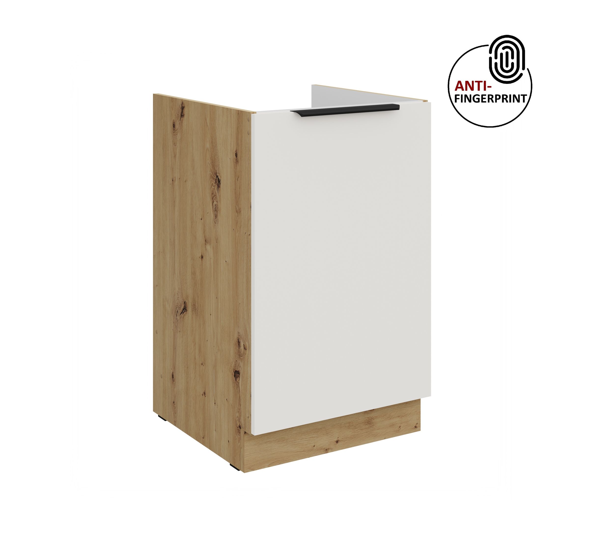 K&uuml;chen Sp&uuml;lenschrank 50 K&uuml;che ARIA Weiss ultra matt Anti Fingerprint K&uuml;chenzeile 