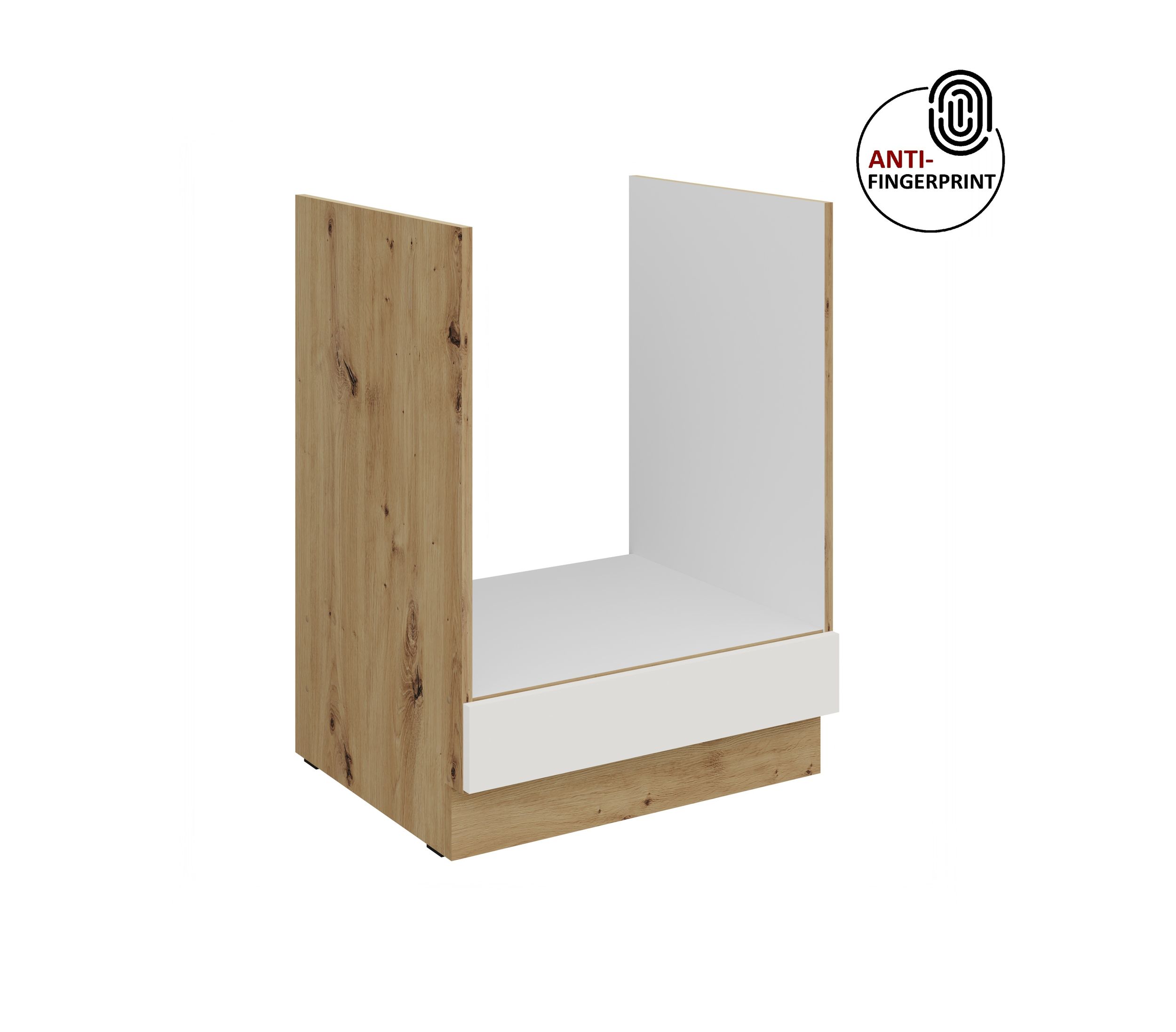 K&uuml;chen Herdschrank 60 K&uuml;che ARIA Weiss ultra matt Anti Fingerprint K&uuml;chenzeile 