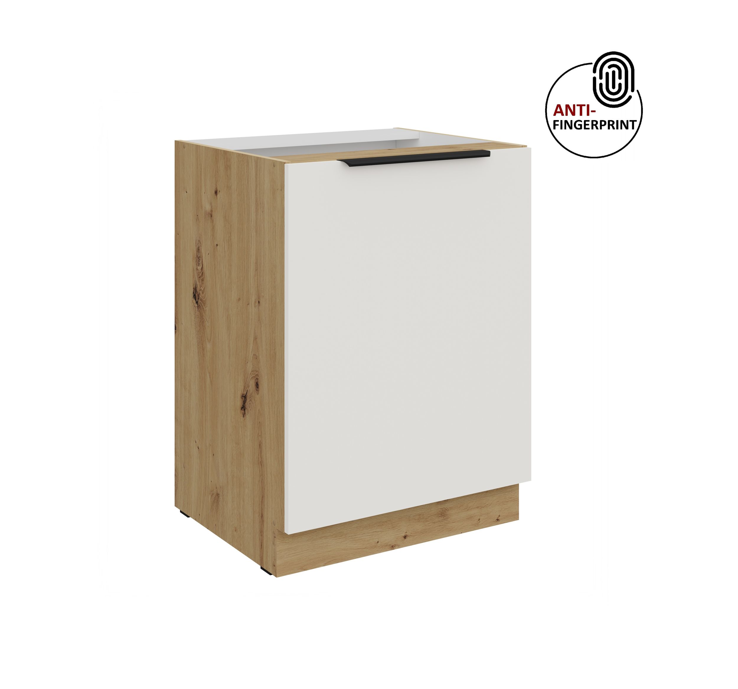 K&uuml;chen Unterschrank 60 K&uuml;che ARIA Weiss ultra matt Anti Fingerprint K&uuml;chenzeile 