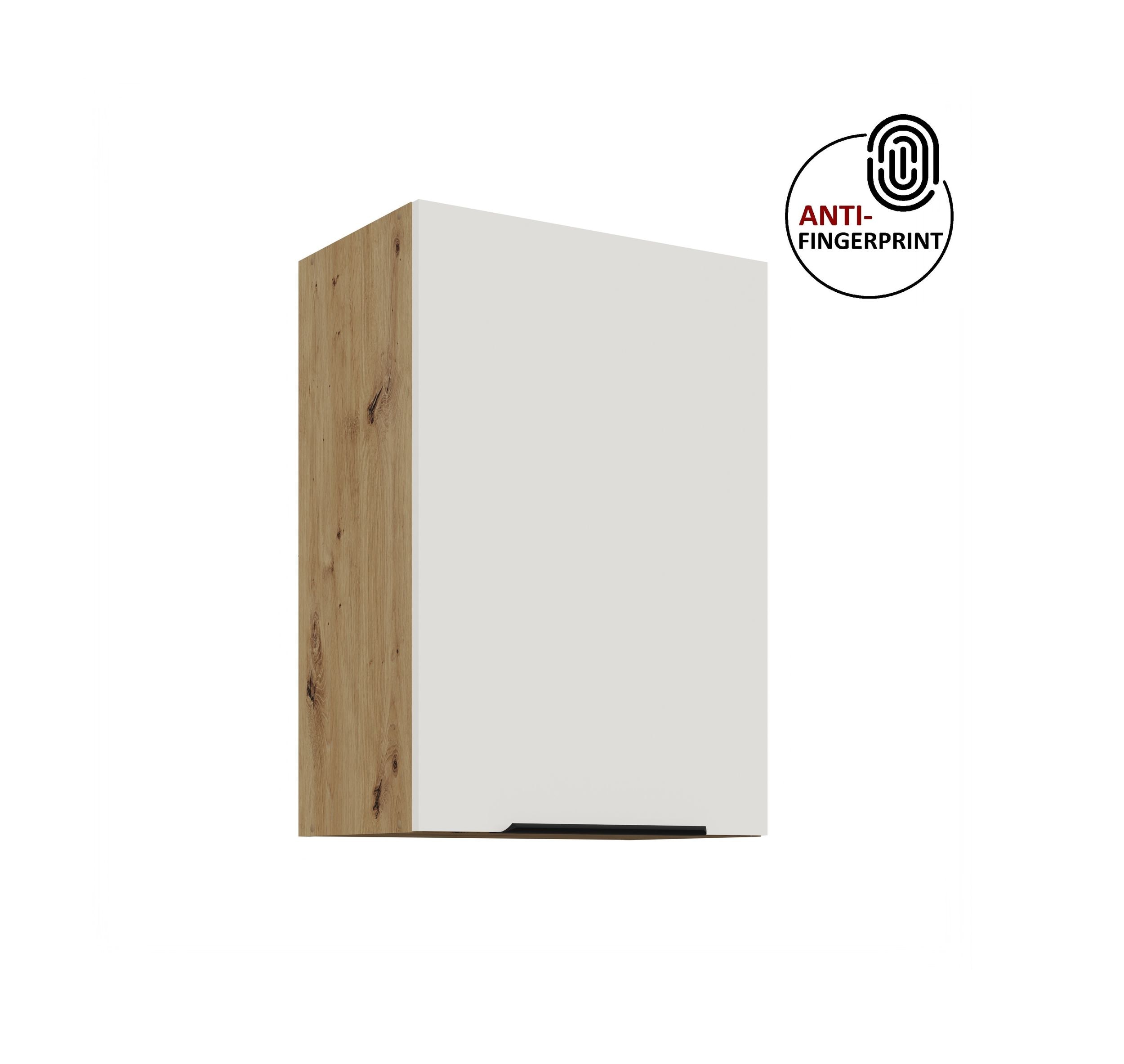 K&uuml;chen H&auml;ngeschrank 50 K&uuml;che ARIA Weiss K&uuml;chenzeile K&uuml;chenblock Anti Fingerprint 