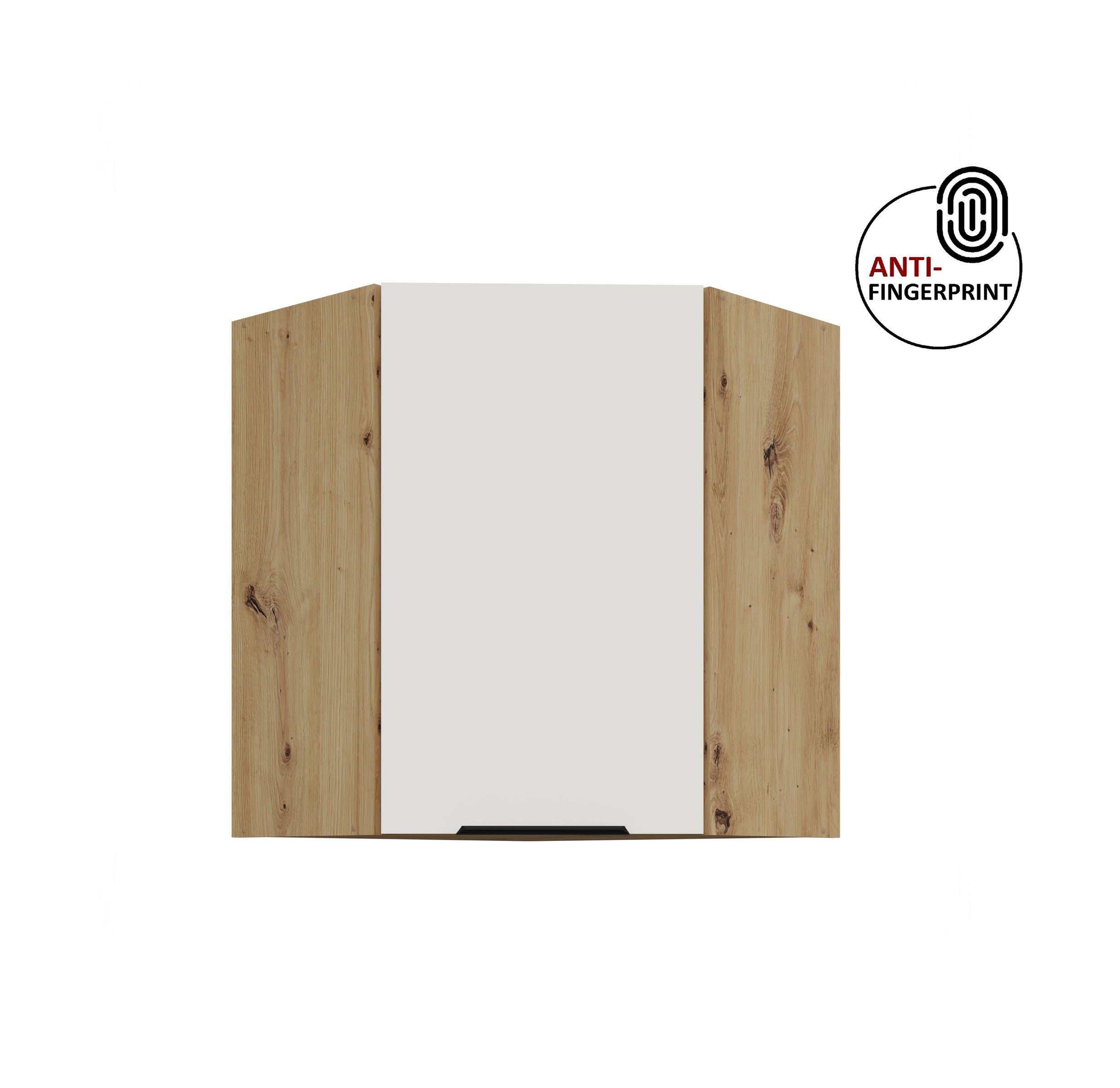 K&uuml;chen Eckschrank 60 cm K&uuml;che ARIA Weiss ultra matt Anti Fingerprint K&uuml;chenzeile 