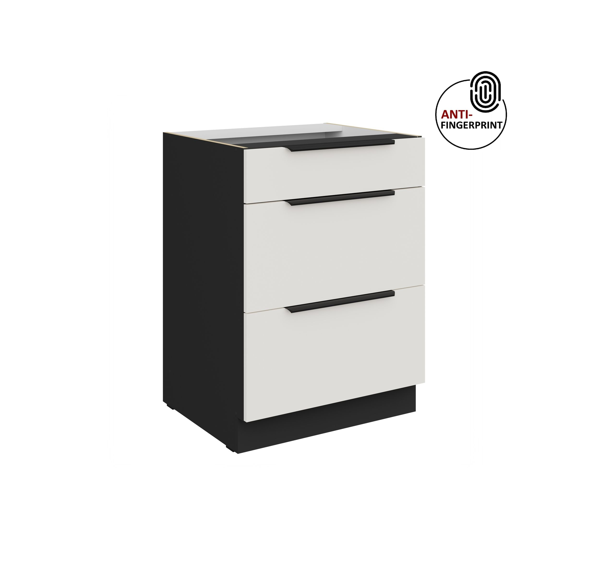 K&uuml;chen Unterschrank 60 K&uuml;che ARIA Weiss ultra matt Anti Fingerprint K&uuml;chenzeile 