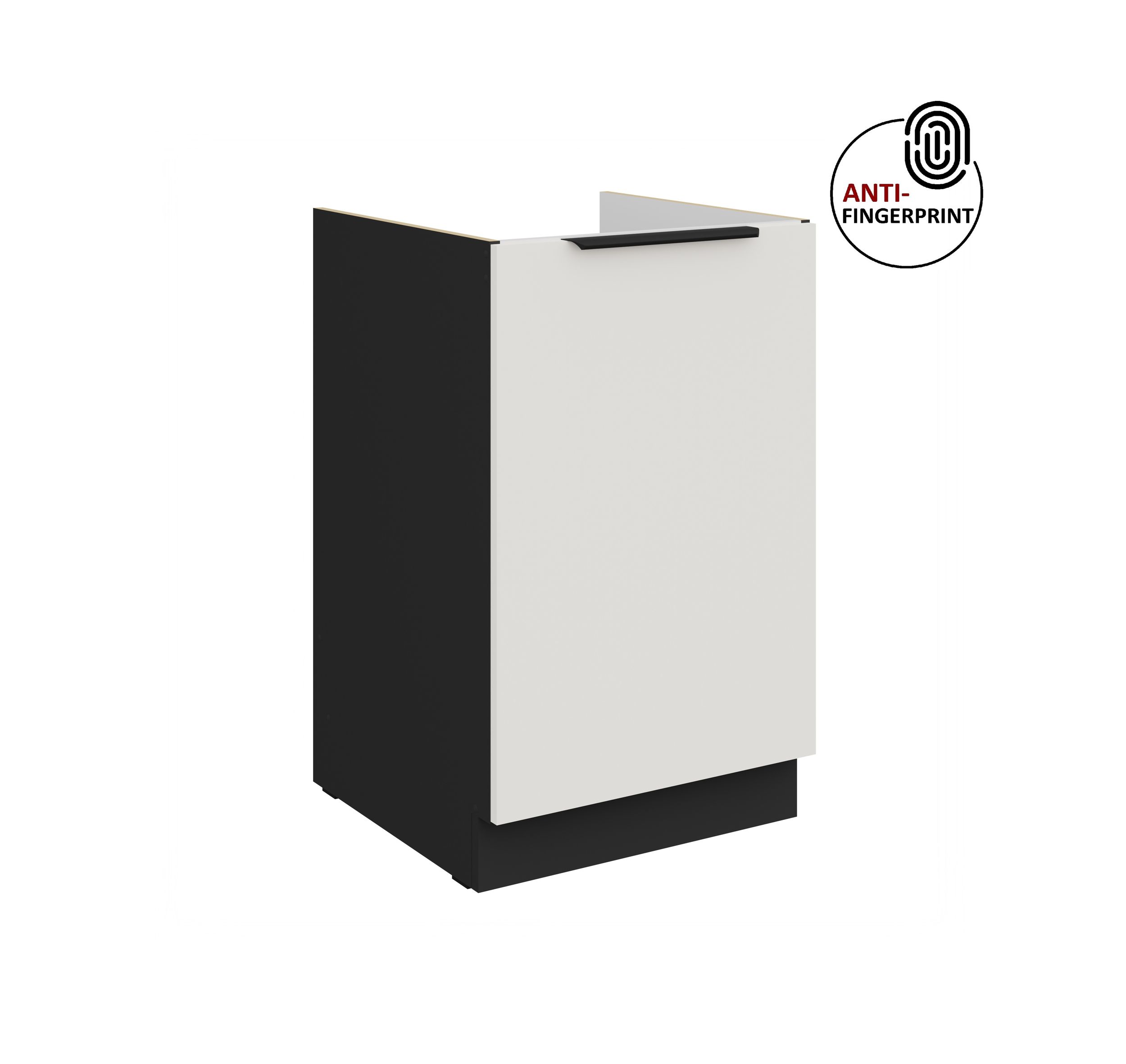 K&uuml;chen Sp&uuml;lenschrank 50 K&uuml;che ARIA Weiss ultra matt Anti Fingerprint K&uuml;chenzeile 