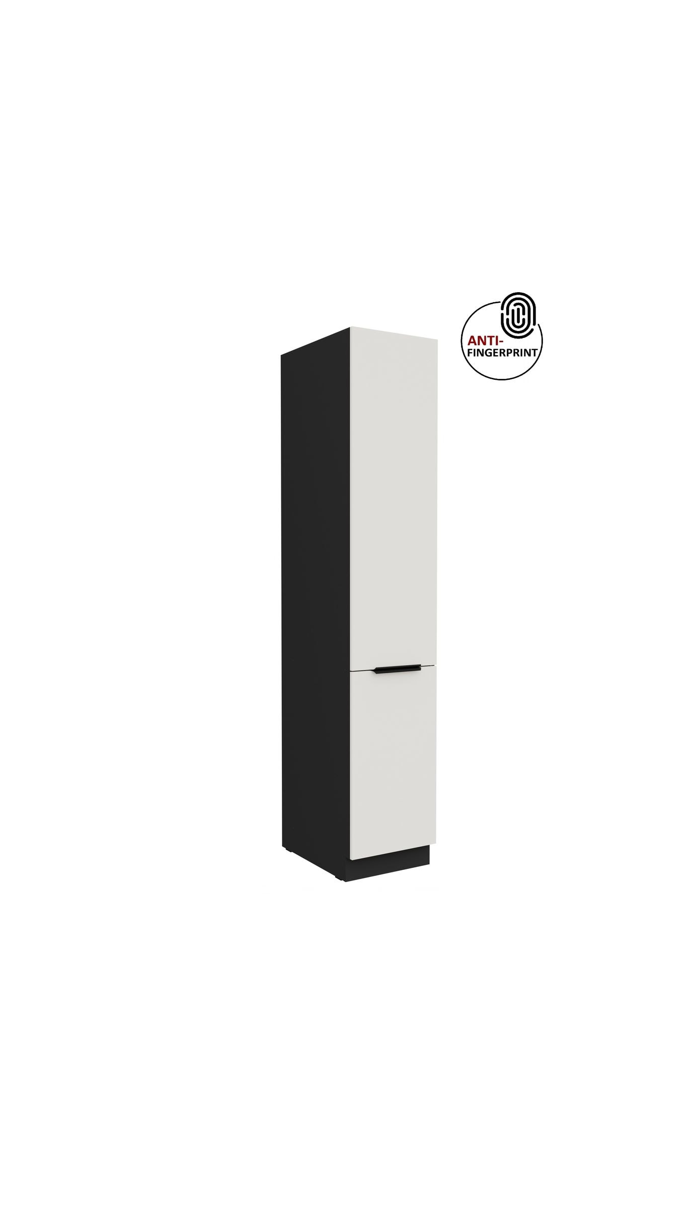 K&uuml;chen Hochschrank 40 cm K&uuml;che ARIA Wei&szlig; ultra matt Anti Fingerprint K&uuml;chenzeile 