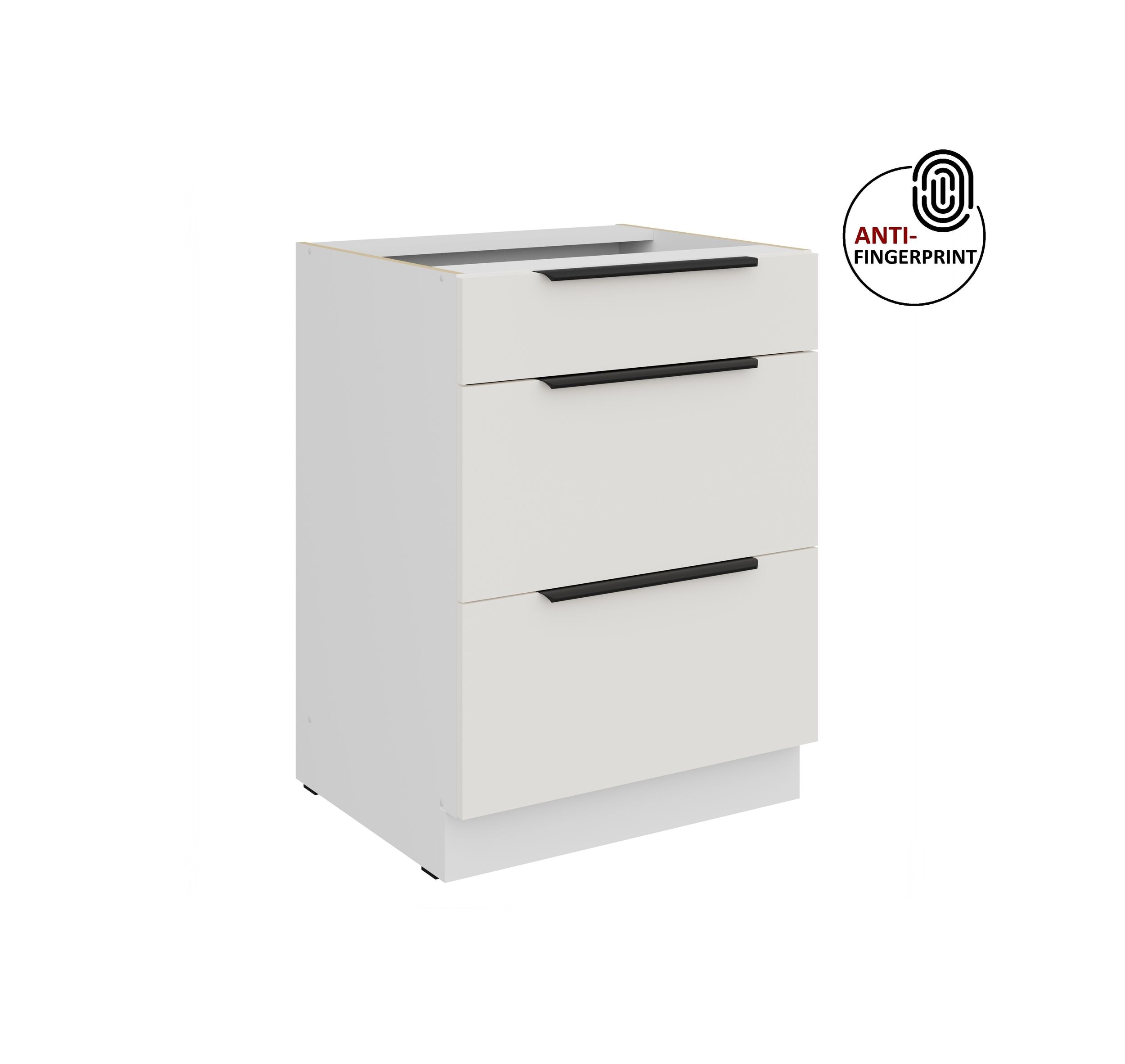 K&uuml;chen Unterschrank 60 K&uuml;che ARIA Weiss ultra matt Anti Fingerprint K&uuml;chenzeile 