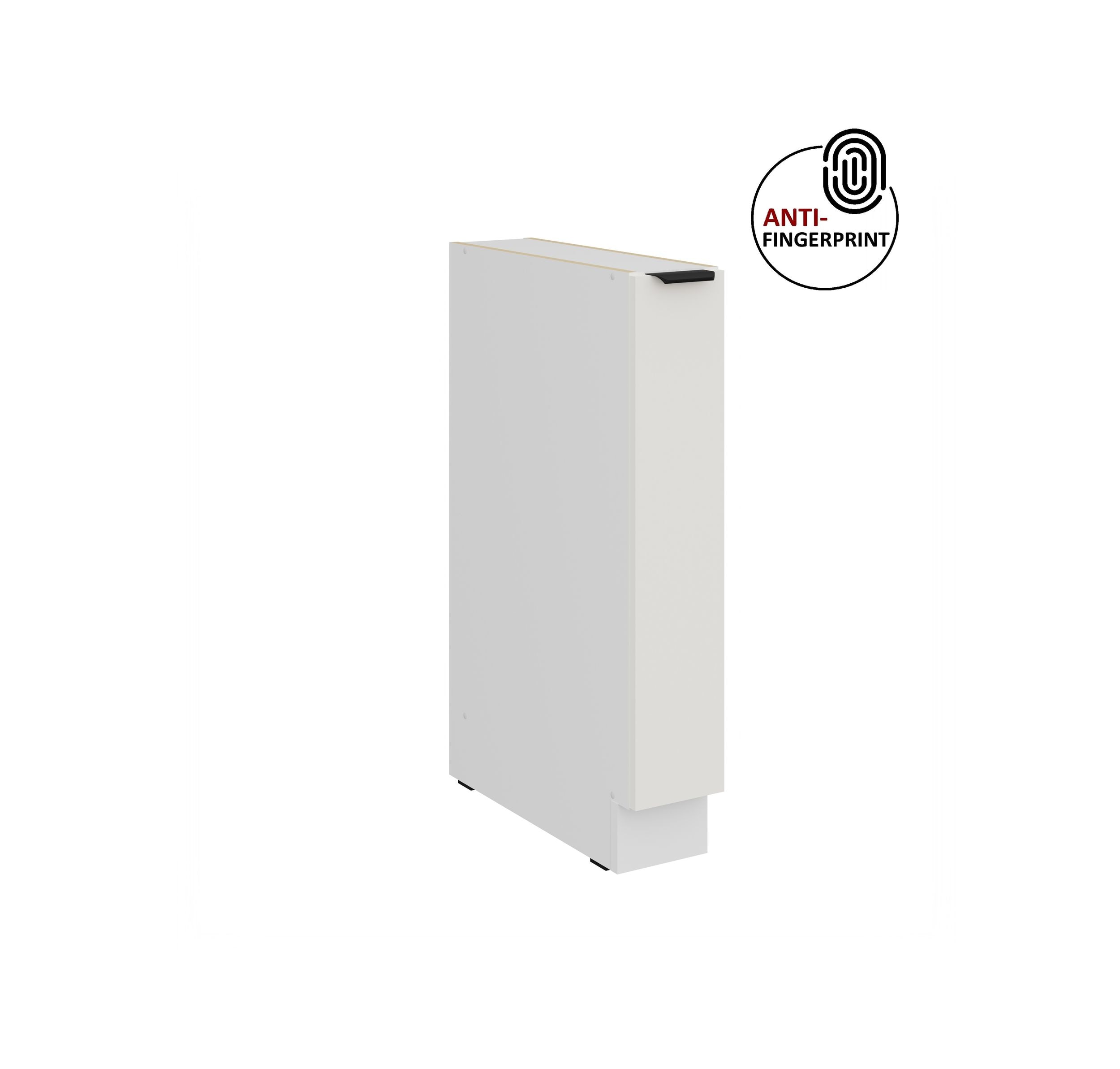 K&uuml;chen Unterschrank Schrankauszug 15 K&uuml;che ARIA Wei&szlig; ultra matt Anti Fingerprint 