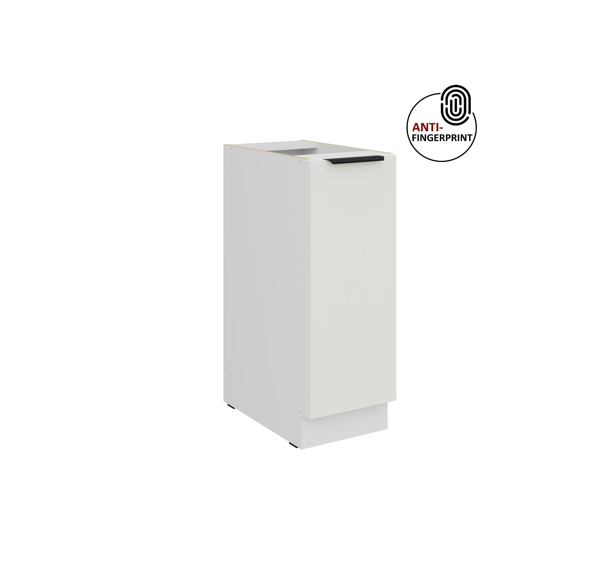 K&uuml;chen Unterschrank Schrankauszug 30 K&uuml;che ARIA Wei&szlig; ultra matt Anti Fingerprint 