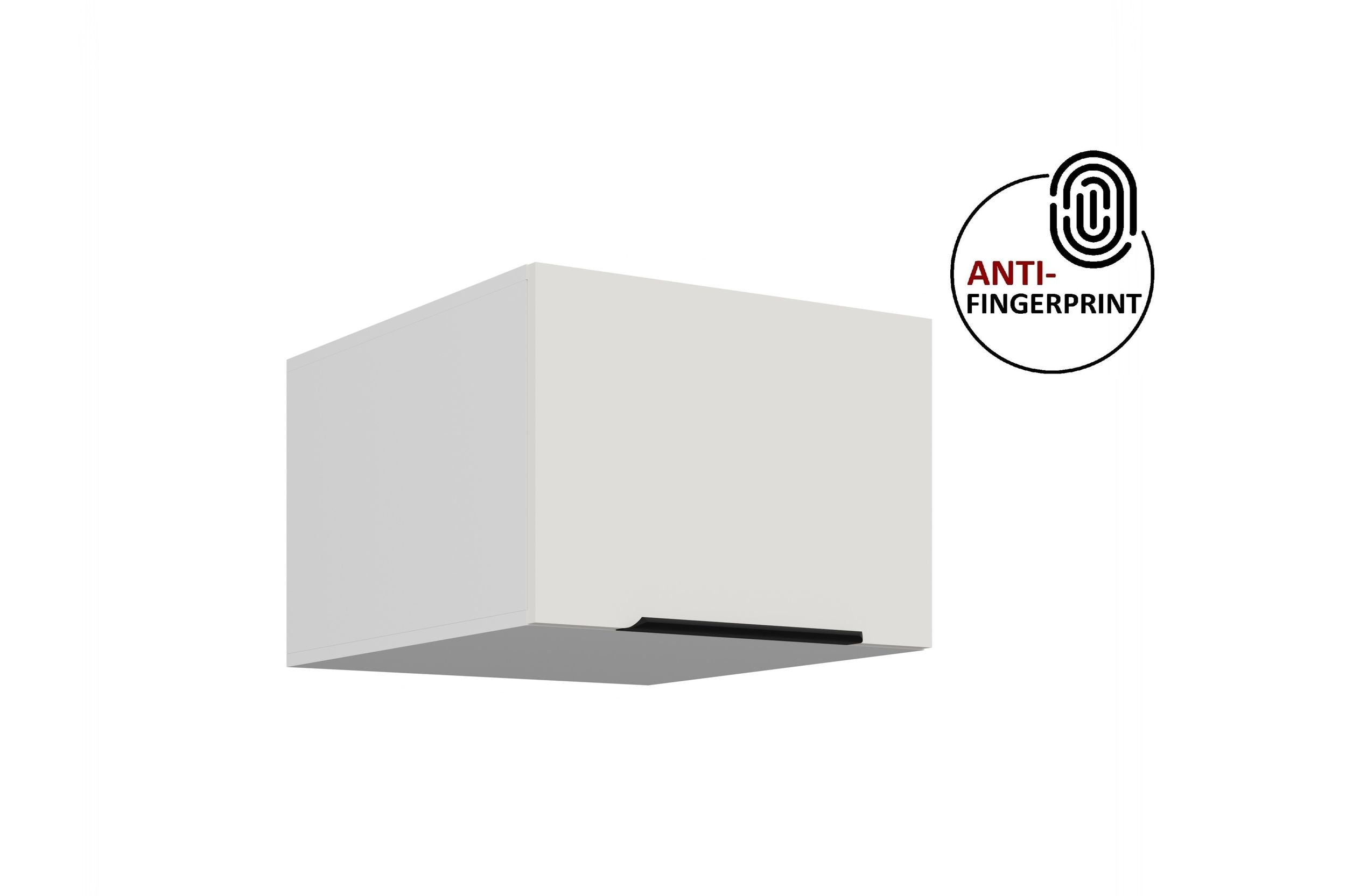 K&uuml;chen Aufsatzschrank 50 K&uuml;che ARIA Weiss + Weiss K&uuml;chenzeile Anti Fingerprint 