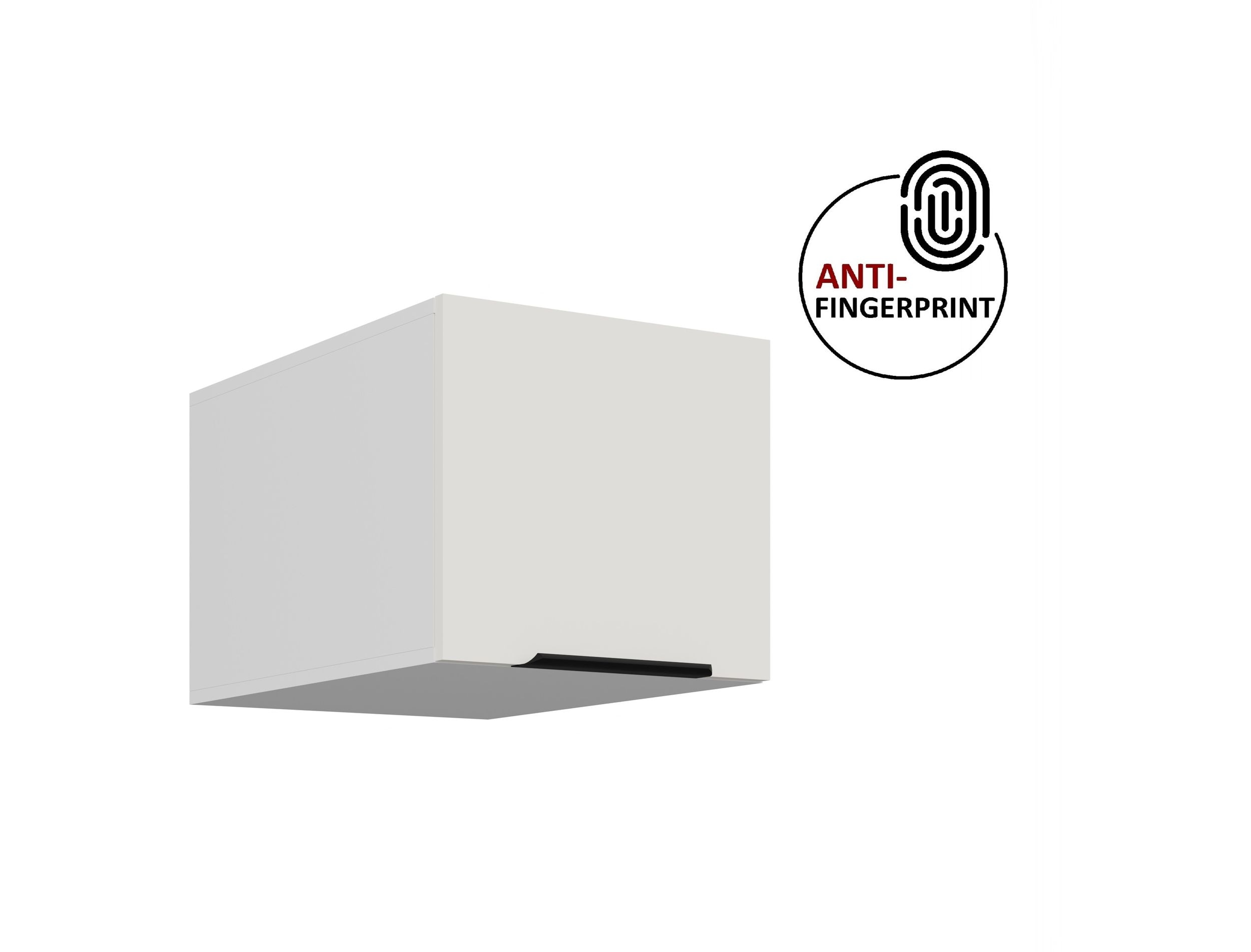 K&uuml;chen Aufsatzschrank 40 K&uuml;che ARIA Weiss + Weiss K&uuml;chenzeile Anti Fingerprint 