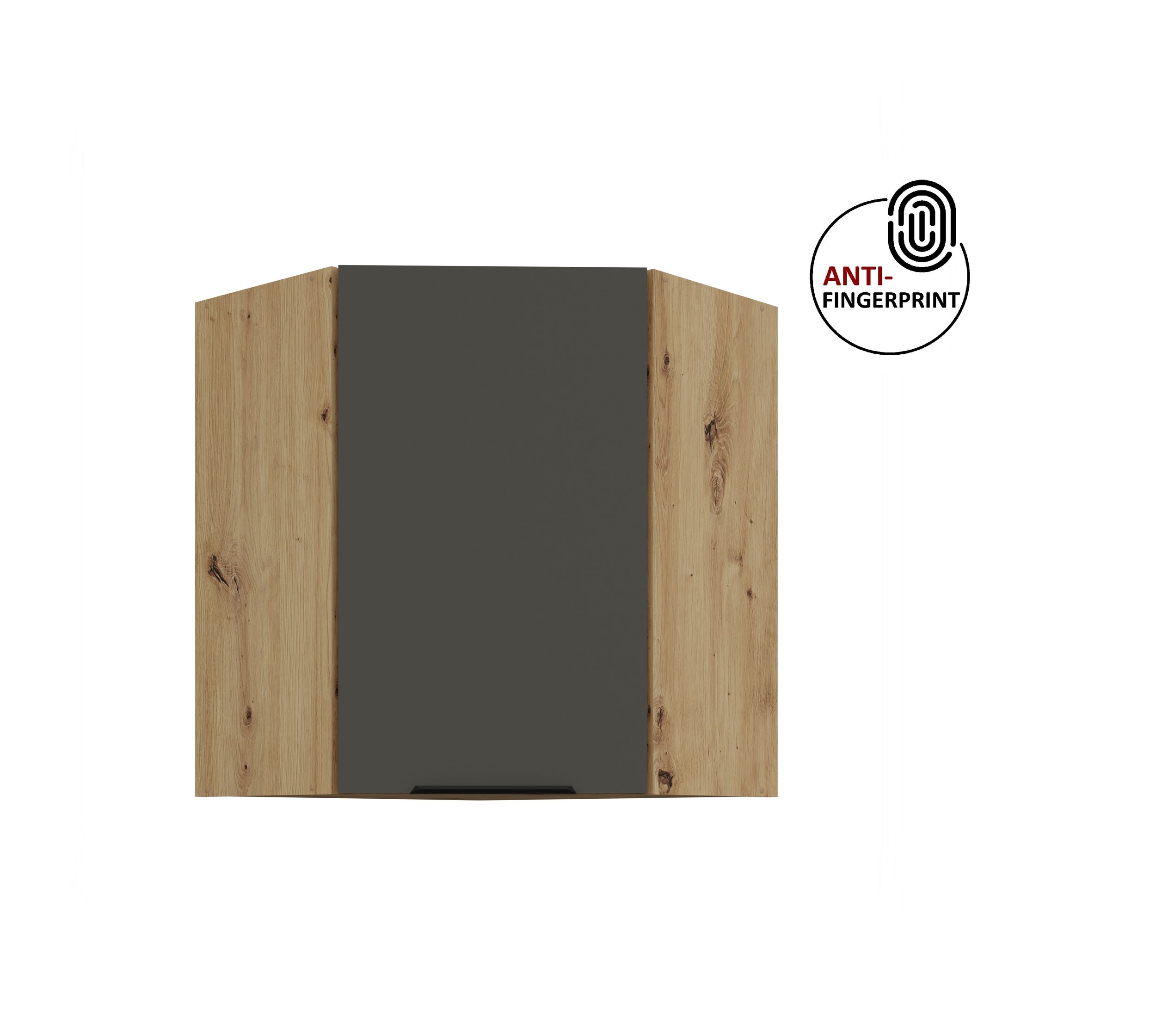 K&uuml;chen Eckschrank 60 cm K&uuml;che ARIA Graphite matt Anti Fingerprint K&uuml;chenzeile 