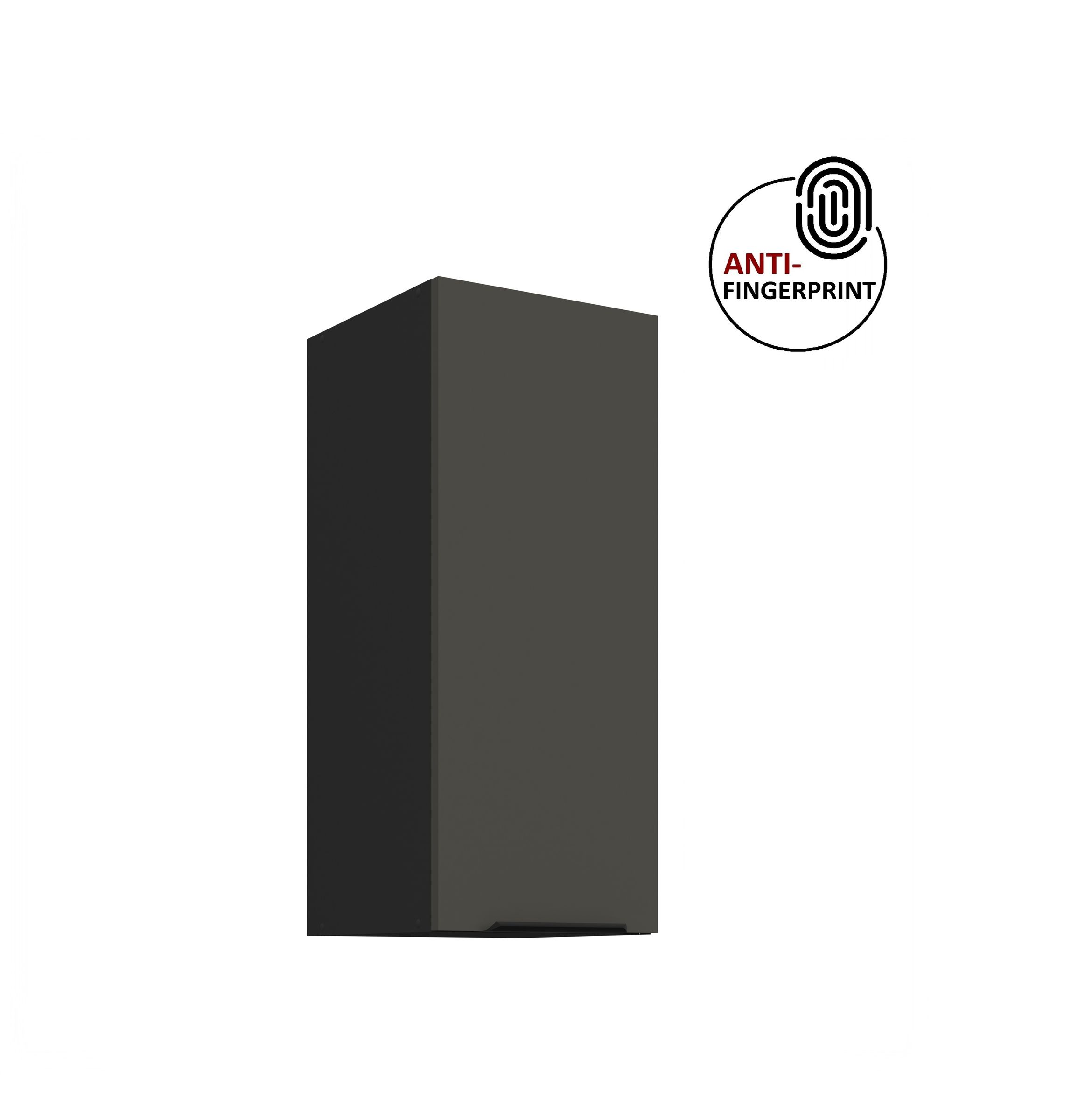 K&uuml;chen H&auml;ngeschrank 30 K&uuml;che ARIA Graphite matt K&uuml;chenzeile Anti Fingerprint 