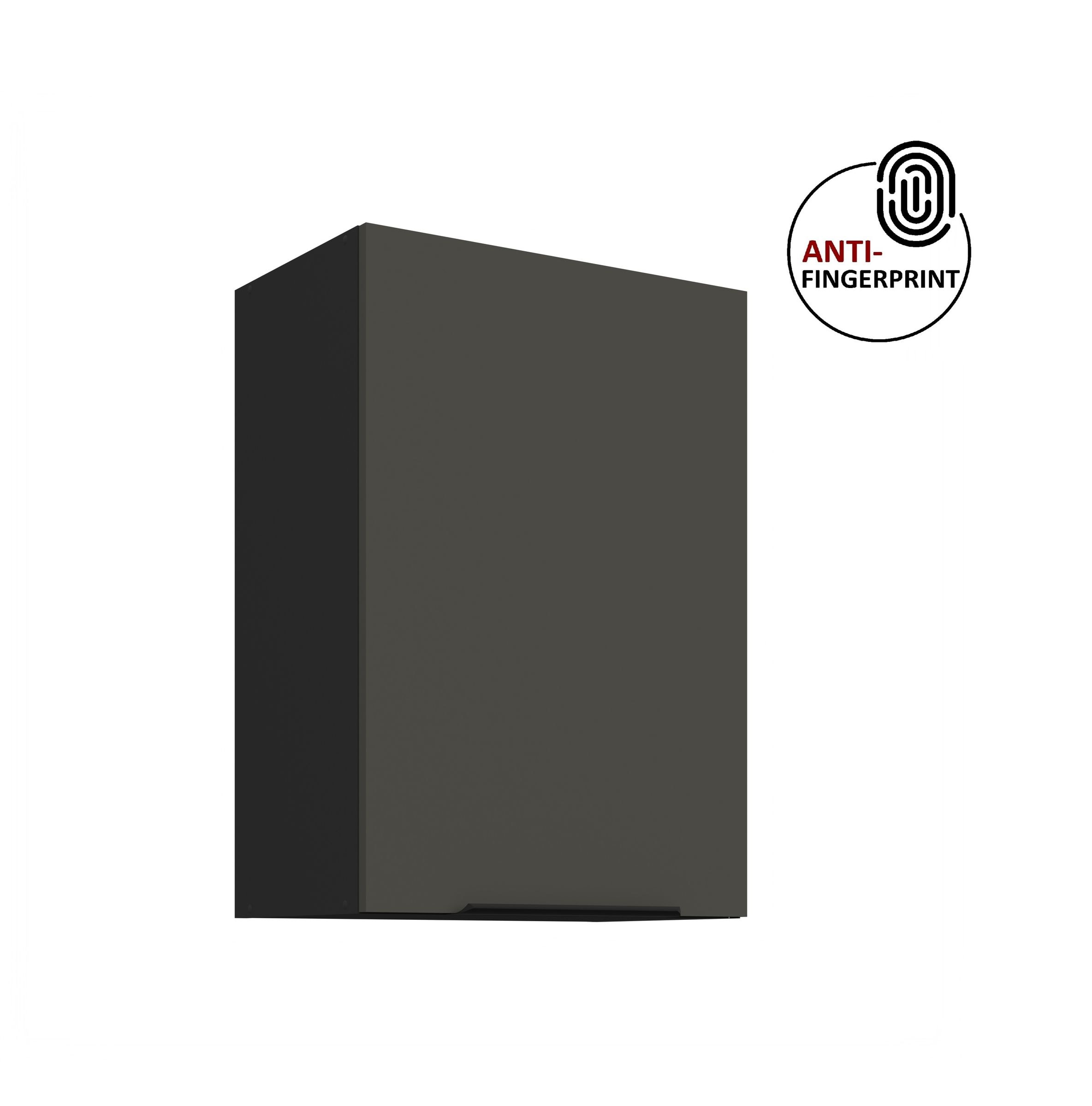 K&uuml;chen H&auml;ngeschrank 50 K&uuml;che ARIA Graphite matt K&uuml;chenzeile Anti Fingerprint 