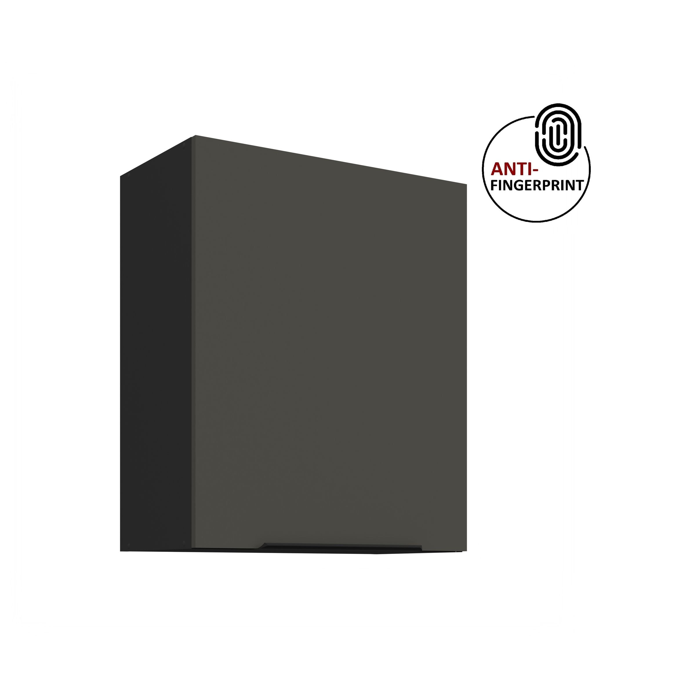 K&uuml;chen H&auml;ngeschrank 60 K&uuml;che ARIA Graphite matt K&uuml;chenzeile Anti Fingerprint 