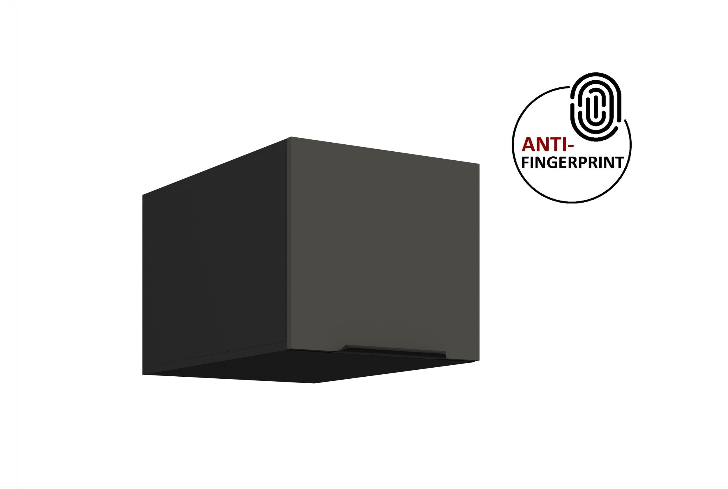K&uuml;chen Aufsatzschrank 40 K&uuml;che ARIA Graphite matt K&uuml;chenzeile Anti Fingerprint 