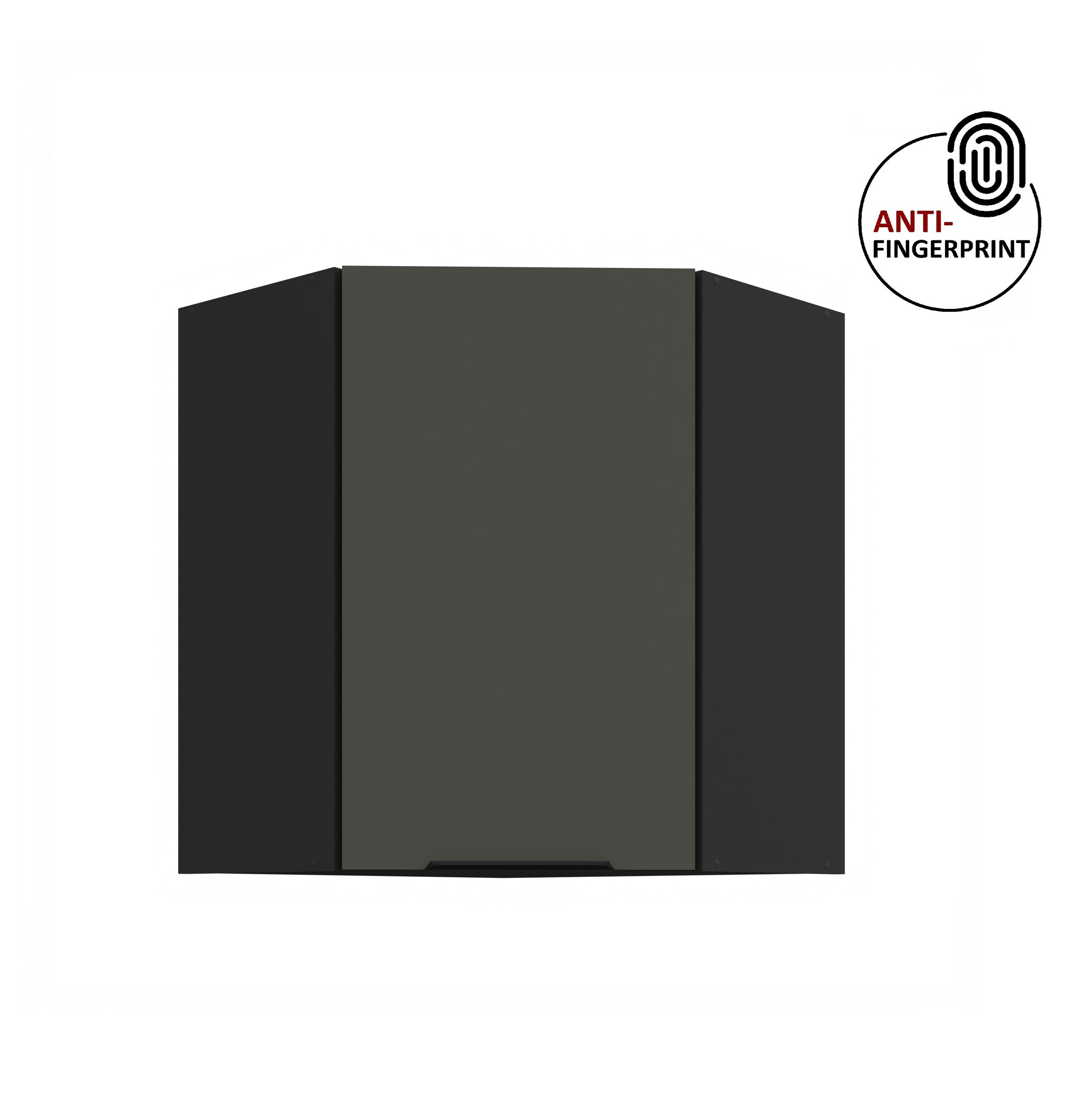 K&uuml;chen Eckschrank 60 cm K&uuml;che ARIA Graphite matt Anti Fingerprint K&uuml;chenzeile 