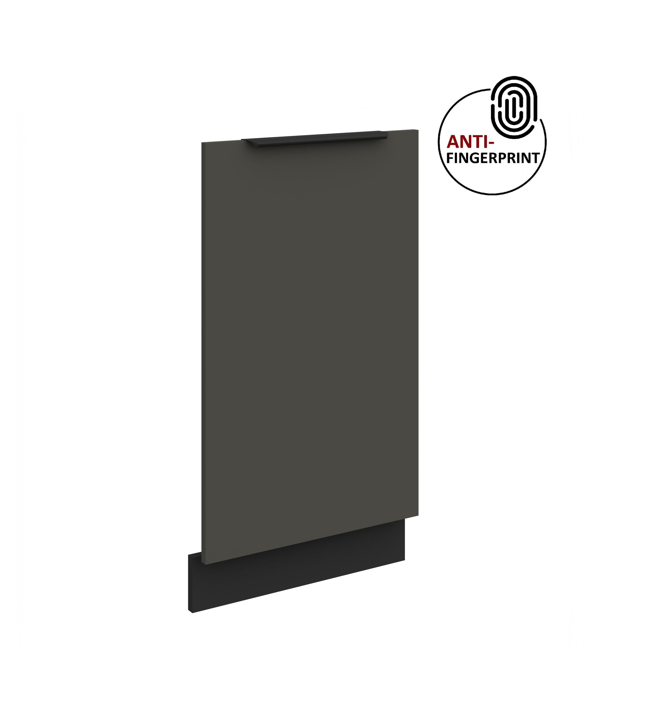 Frontblende f&uuml;r vollintegrierten Geschirrsp&uuml;ler 45 ARIA Graphite + Schwarz matt 