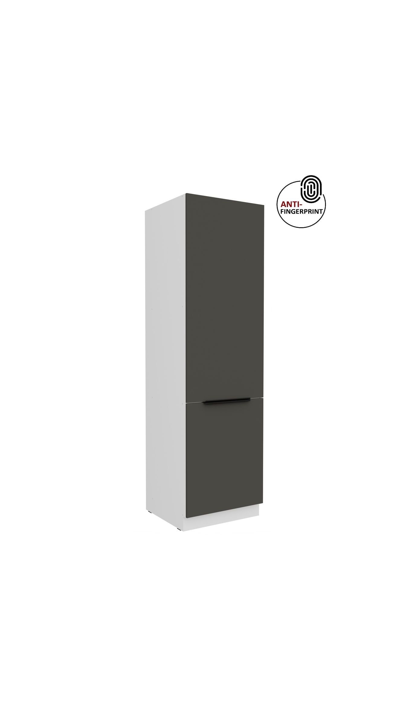 K&uuml;chen Hochschrank 60 cm K&uuml;che ARIA Graphite matt Anti Fingerprint K&uuml;chenzeile 