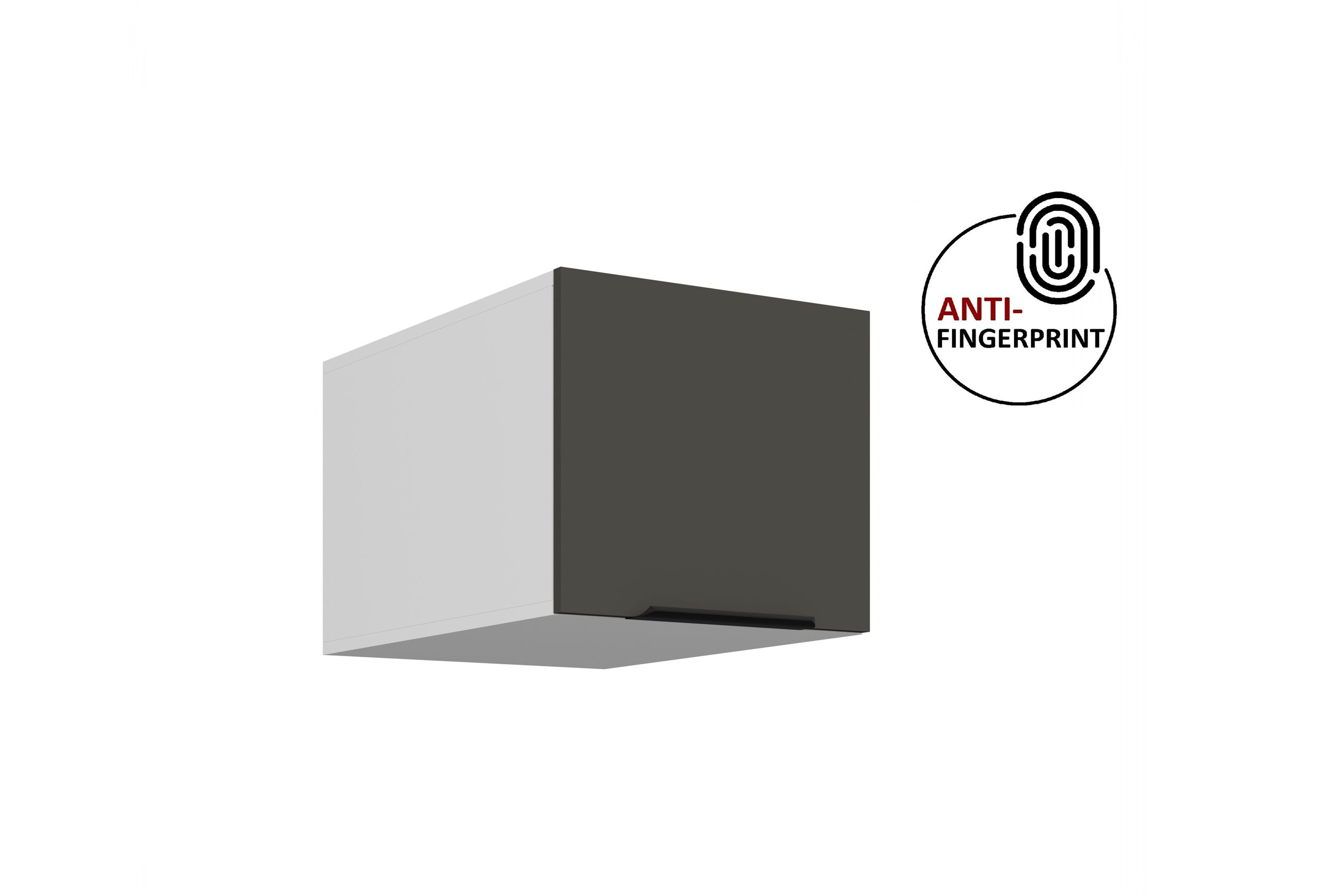 K&uuml;chen Aufsatzschrank 40 K&uuml;che ARIA Graphite matt K&uuml;chenzeile Anti Fingerprint 