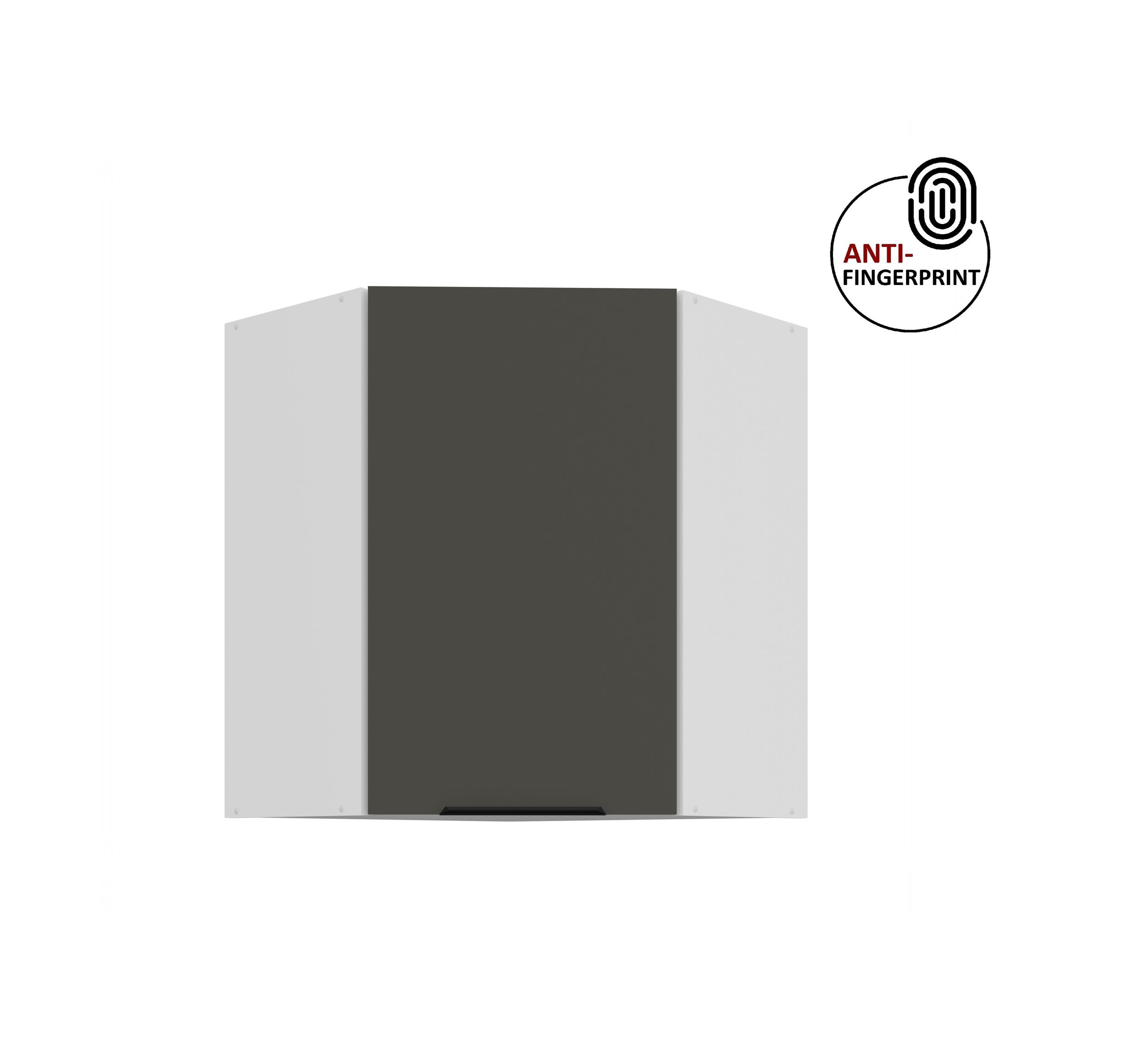 K&uuml;chen Eckschrank 60 K&uuml;che ARIA Graphite ultra matt Anti Fingerprint K&uuml;chenzeile 